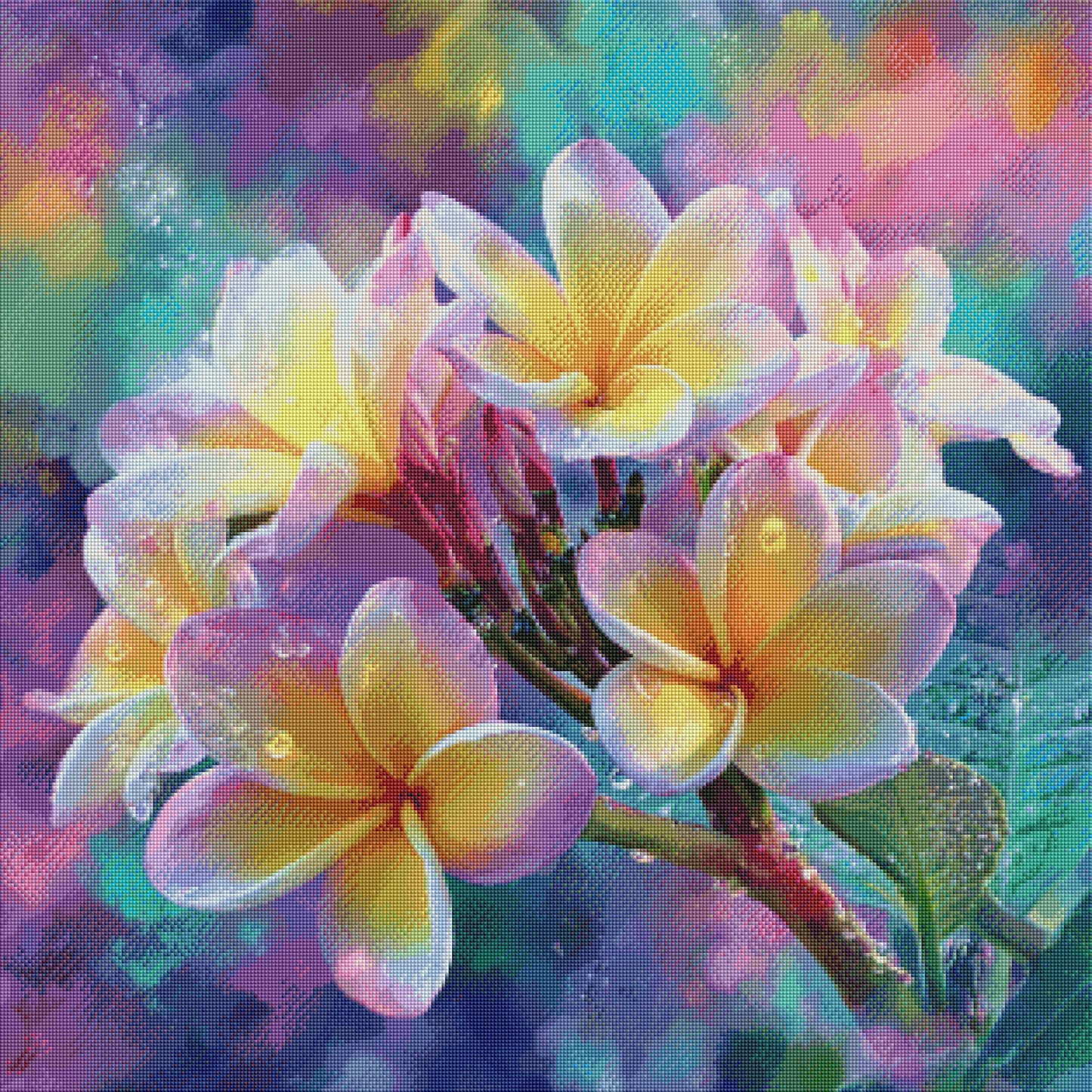 Diamond Painting "Harmonie der Blüten" 80x80, 120 Farben, Vorbestellung