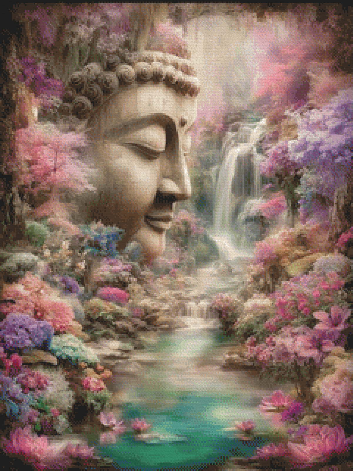 Diamond Painting "Ewige Harmonie" by CleoDora, 60x80 cm, 150 Farben, Sofortkauf (alter Hersteller)