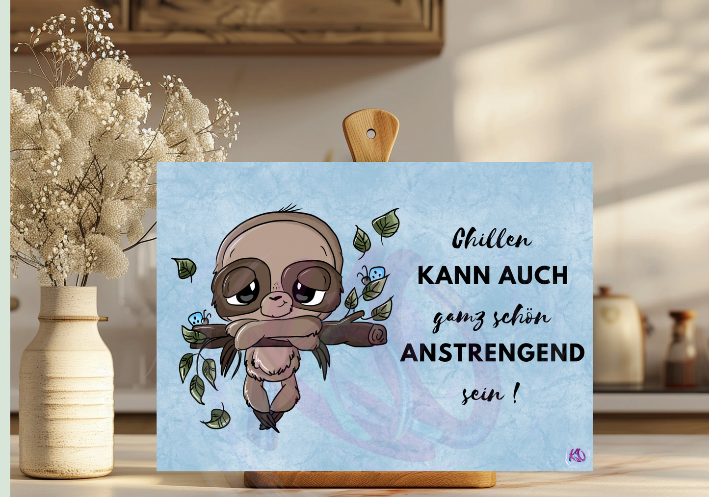 "Chillen" Glas-Schneidebrett in 2 Größen