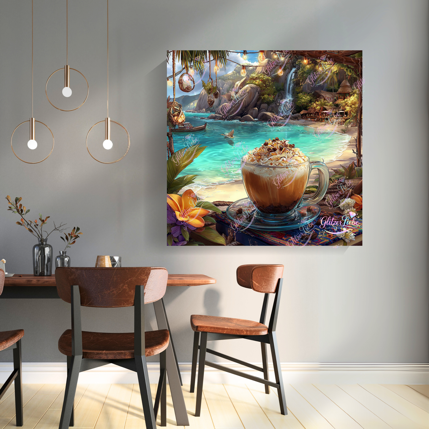 Diamond Painting "Coffeetime“ by Lisa Morgan 70x70 cm, 150 Farben, Vorbestellung
