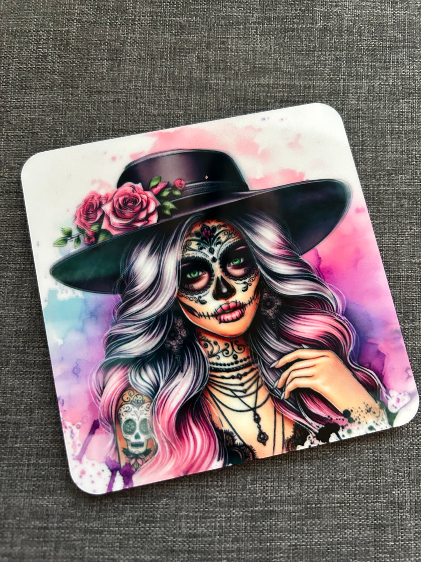 Tassen/Glasuntersetzer sublimiert "La Catrina"