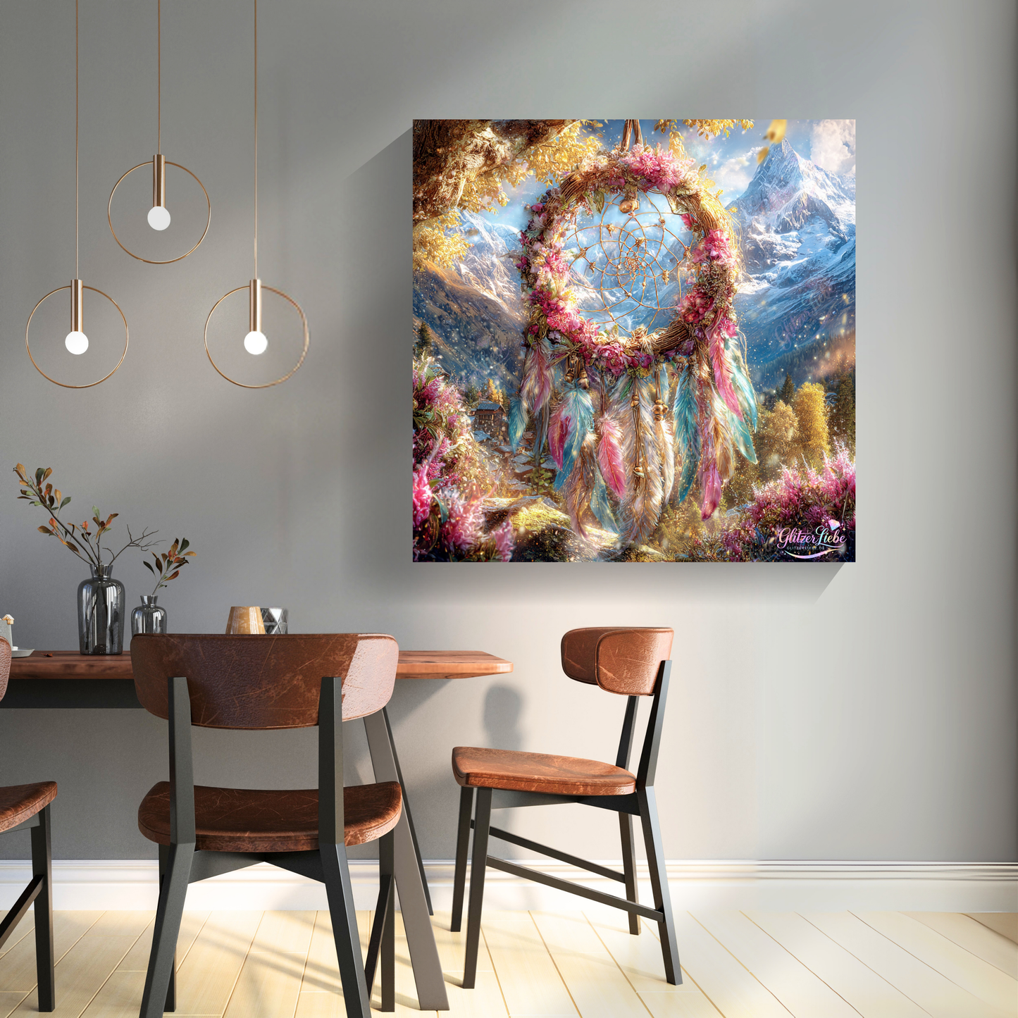 Diamond Painting "Traumfänger der Berge" by Lisa Morgan 85x85cm, 290 Farben, Vorbestellung