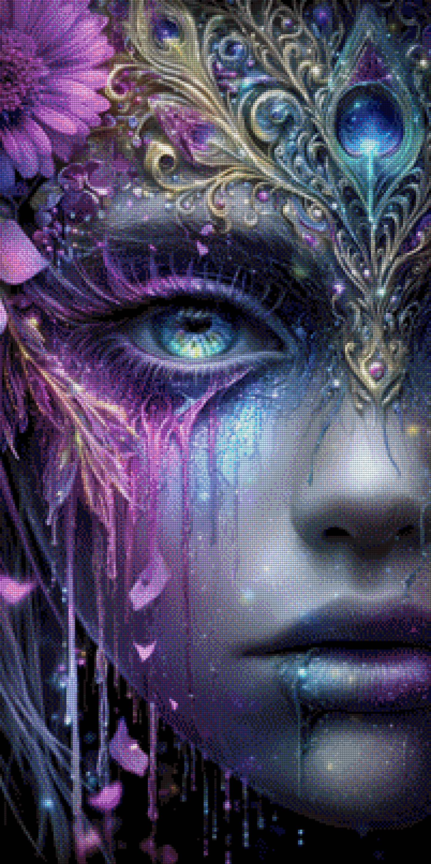 Diamond Painting "Cosmic Eye" by sweet_loco_ai, 50x100 cm mit 182 Farben, Vorbestellung