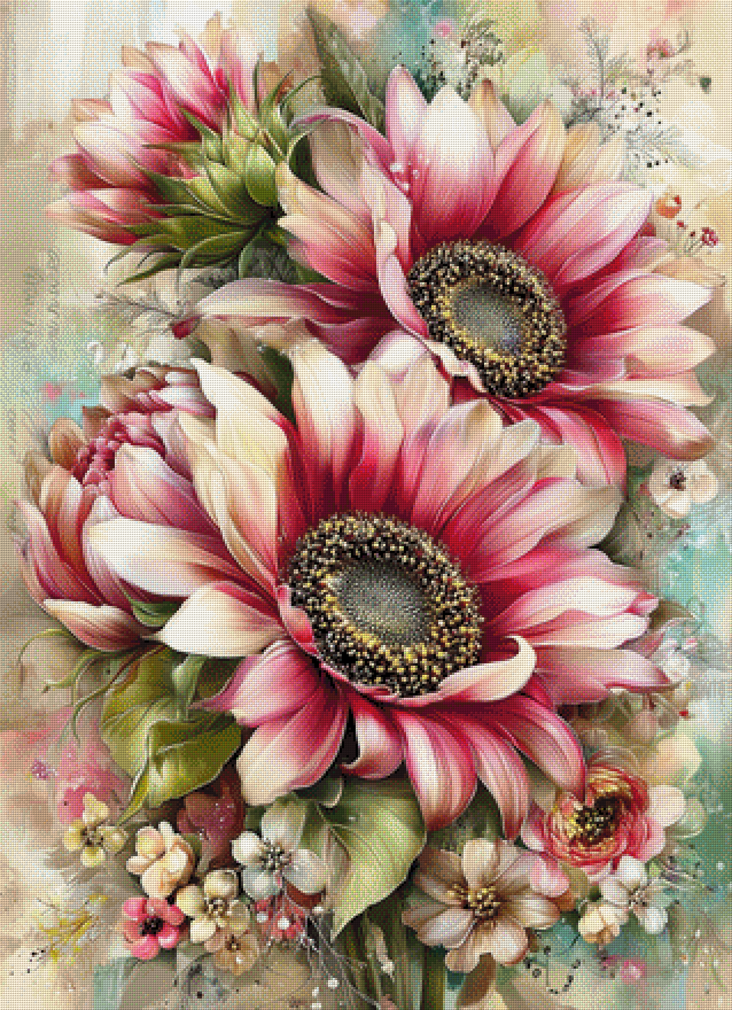 Diamond Painting "Traum in pink" by CleoDora, 80x110 cm, 309 Farben, Vorbestellung
