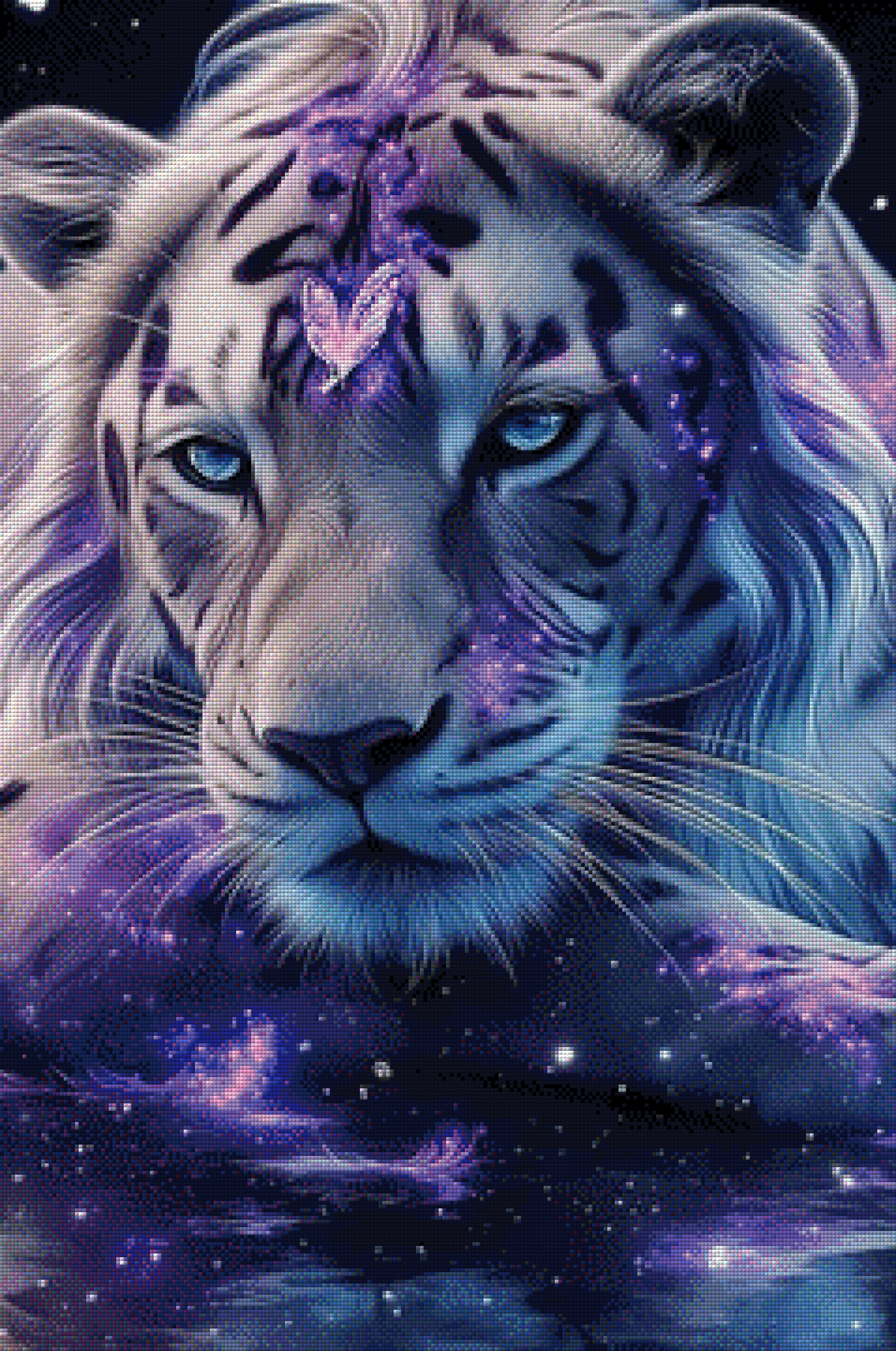 Diamond Painting "Mystic Tiger" by Andastra_DP_AI_Art, 60x90 cm, 113 Farben, Vorbestellung