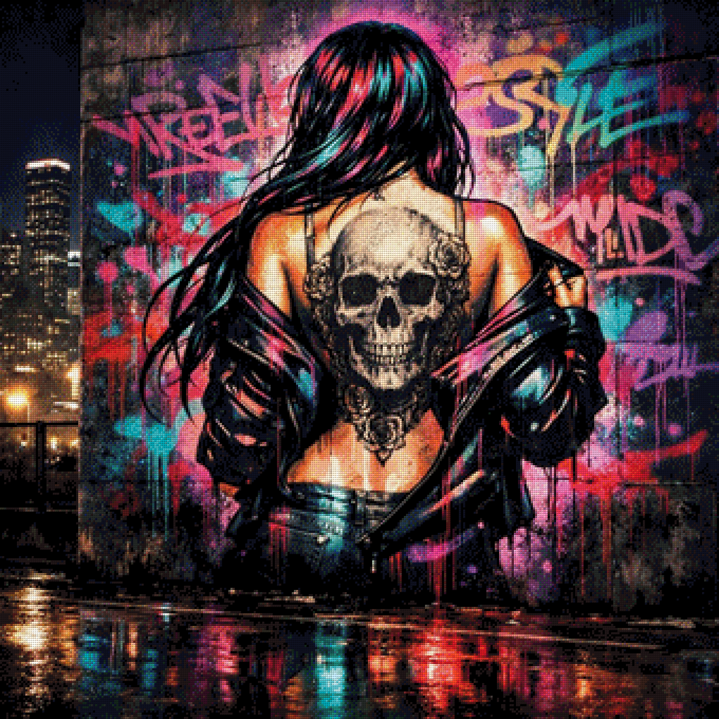 Diamond Painting "Neon Rebel" by ALKIRA 85x85 cm mit 375 Farben, Vorbestellung