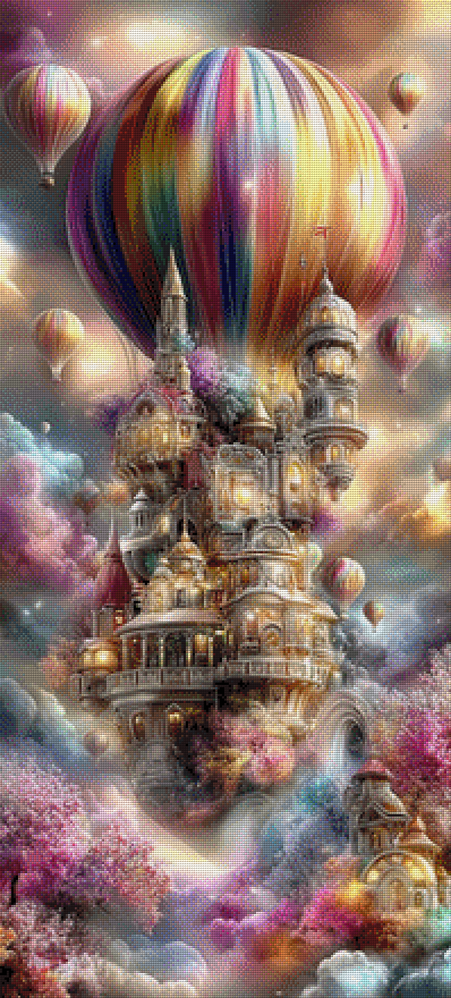 Diamond Painting "Wolkenschloss"s by ManuVany A.i, 50x110 cm mit 192 Farben, Vorbestellung1