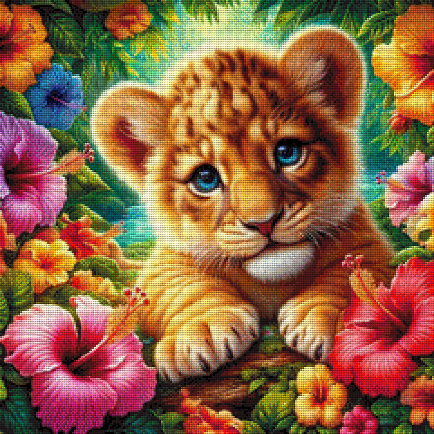 Diamond Painting "King Lio" by Tina 60x60 cm, 176 Farben, Vorbestellung