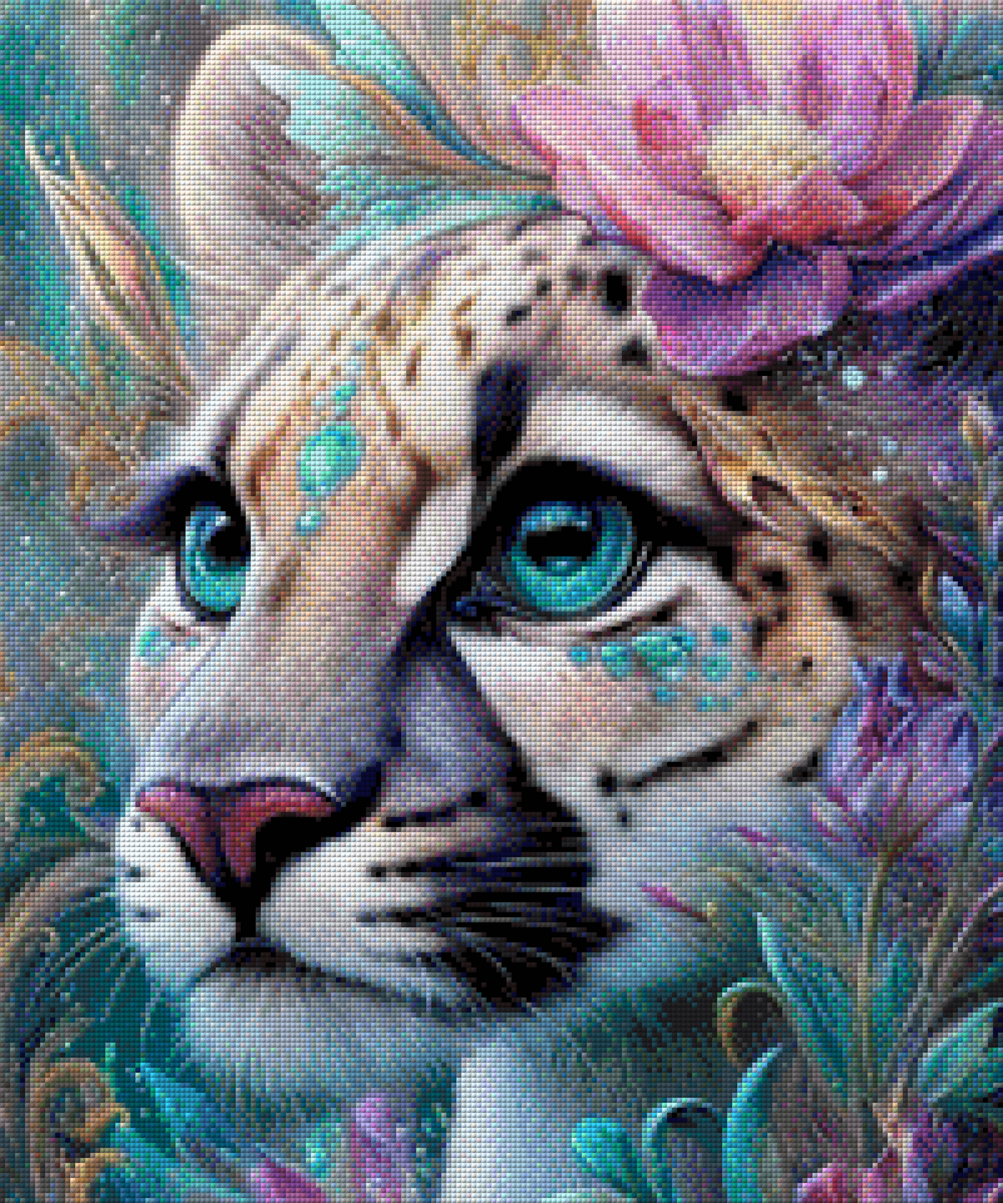 Diamond Painting "Seelenblick" by Sandrietta_ai, 50x60 cm mit 115 Farben