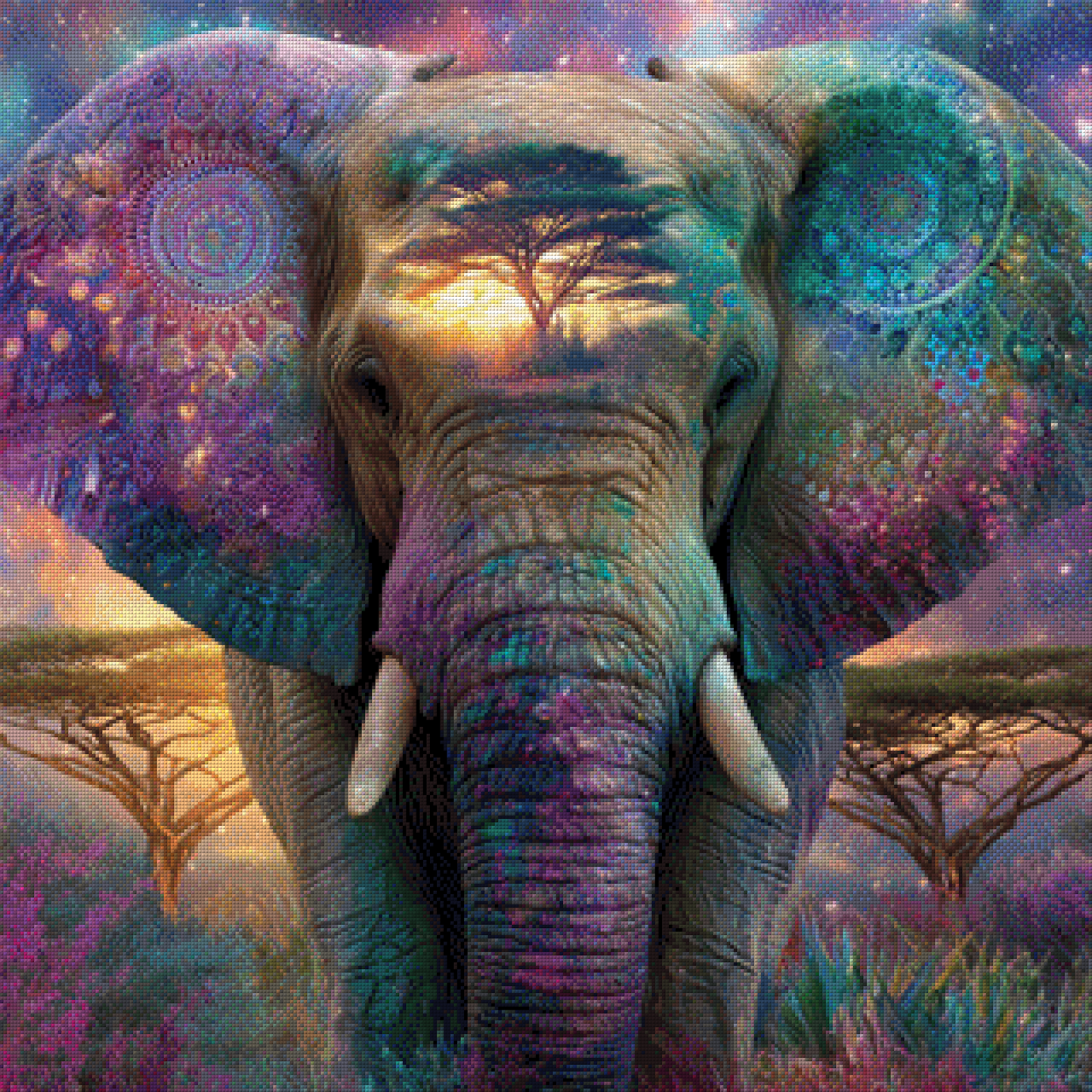 Diamond Painting "Starker Riese" by Lisa Morgan 80x80, 257 Farben, Vorbestellung