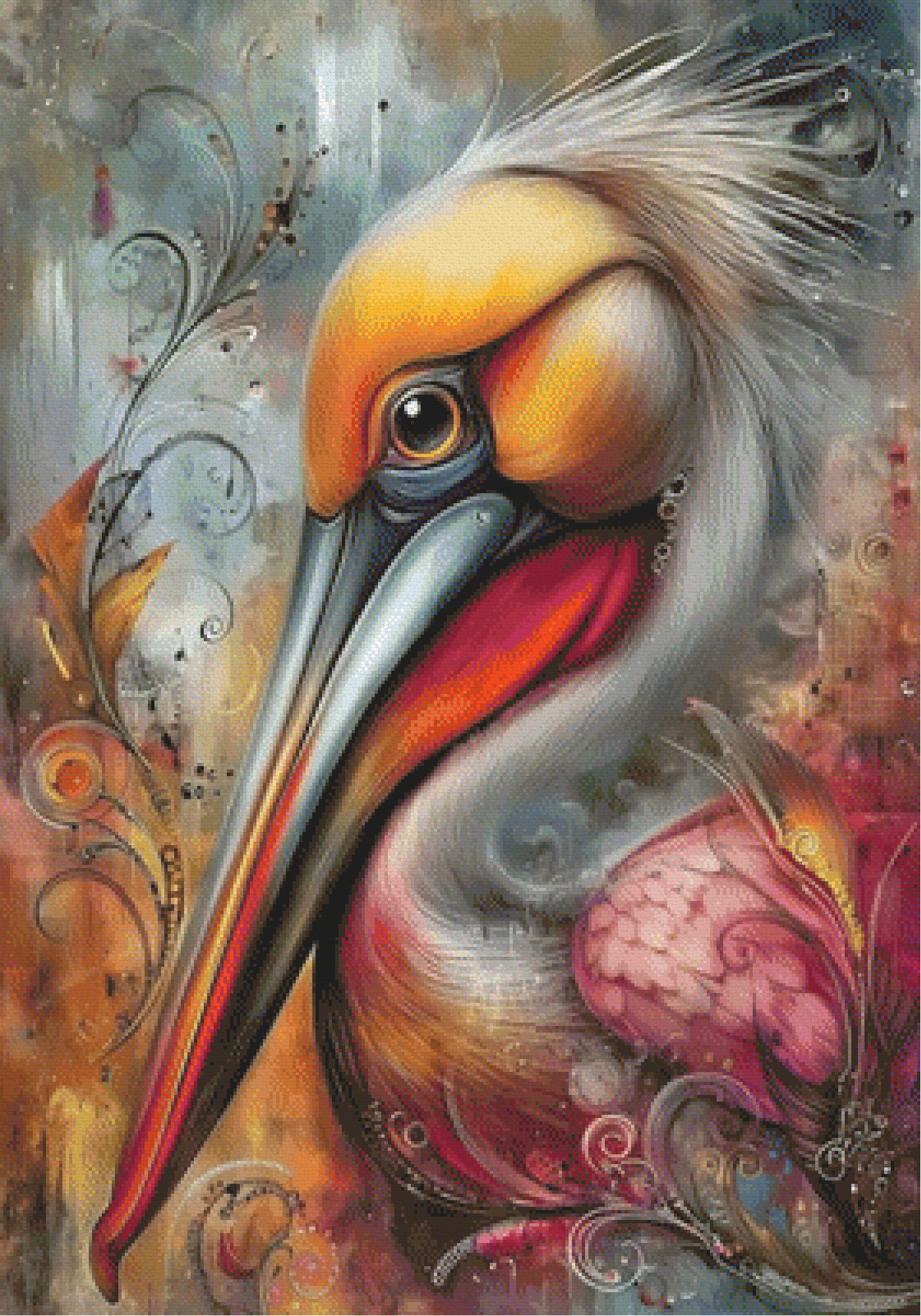Diamond Painting "Bernsteinhauch" by CleoDora, 70x100 cm, 150 Farben, Sofortkauf (alter Hersteller)