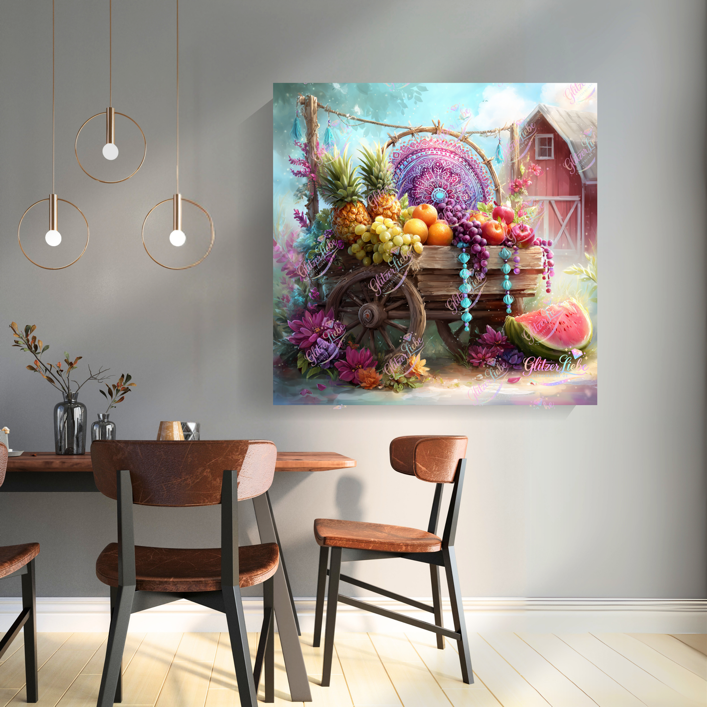 Diamond Painting "Sommerfrüchte" by Lisa Morgan 80x80, 413 Farben, Vorbestellung