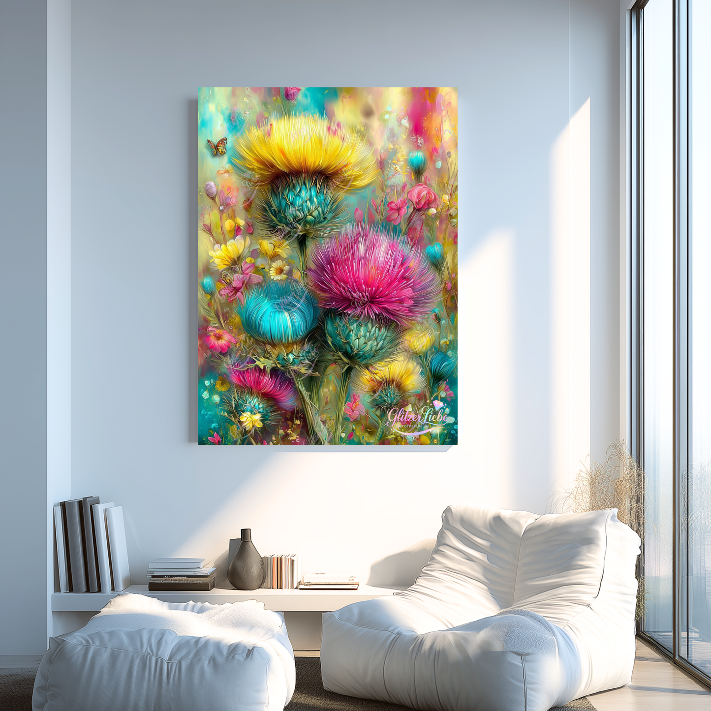 Diamond Painting "Distelgarten" by CleoDora75x100 cm, 369 Farben, Vorbestellung