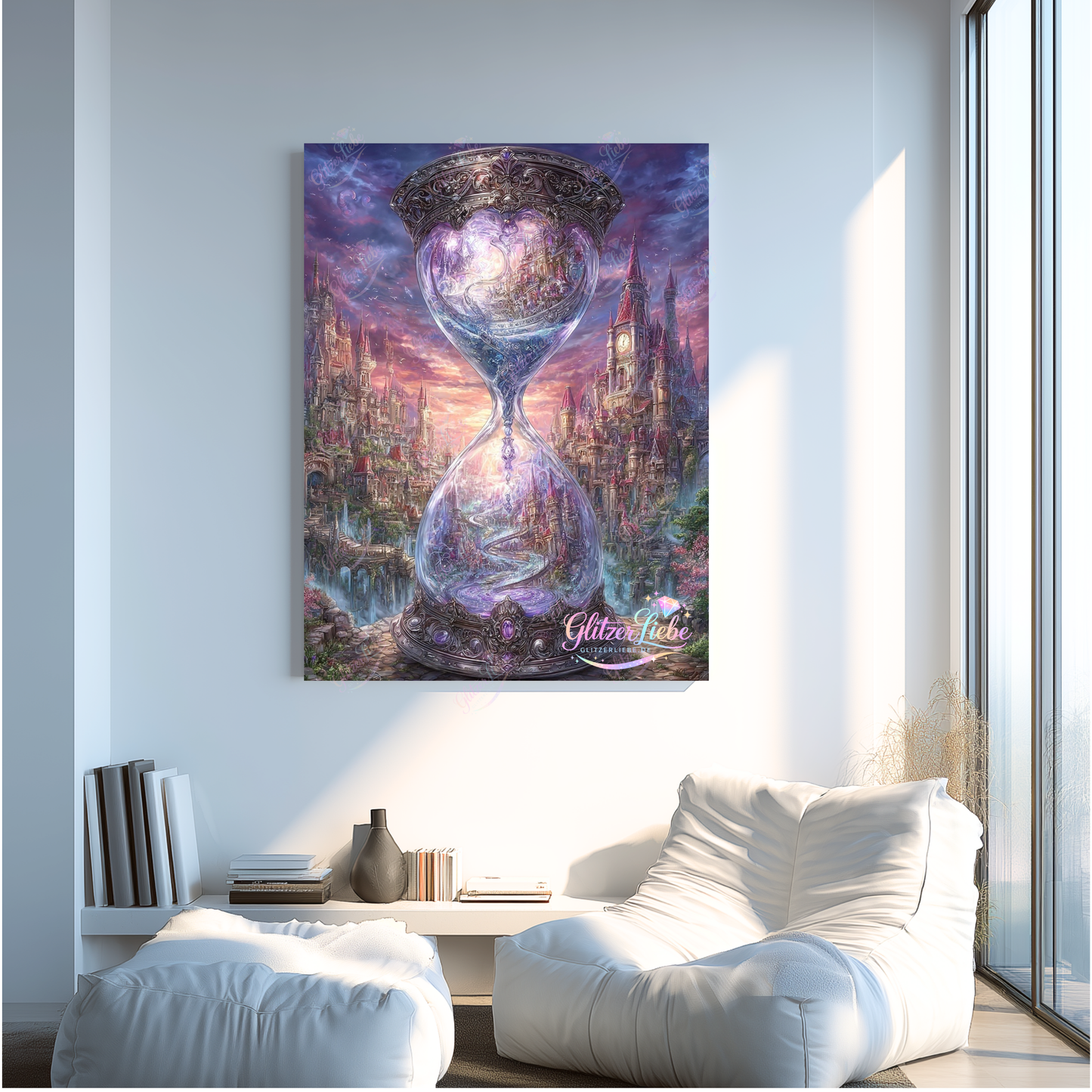 Diamond Painting „Magische Zeitenwende" by Funkel-Fieber, 50x60 cm oder 75x90cm mit 150 Farben, Vorbestellung