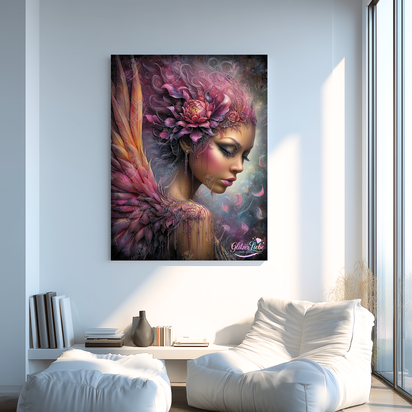 Diamond Painting "Pink Angel" by Funkel-Fieber, 60x80 cm, 237 Farben, Vorbestellung