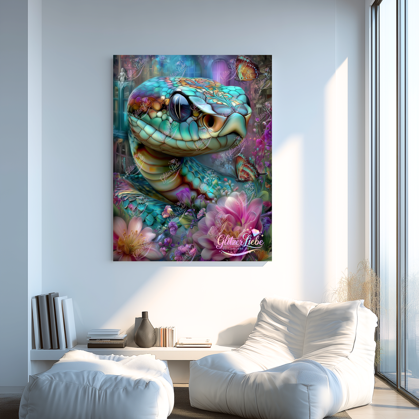 Diamond Painting "Blütenwächterin" by CleoDora, 50x70 cm, 240 Farben, Vorbestellung
