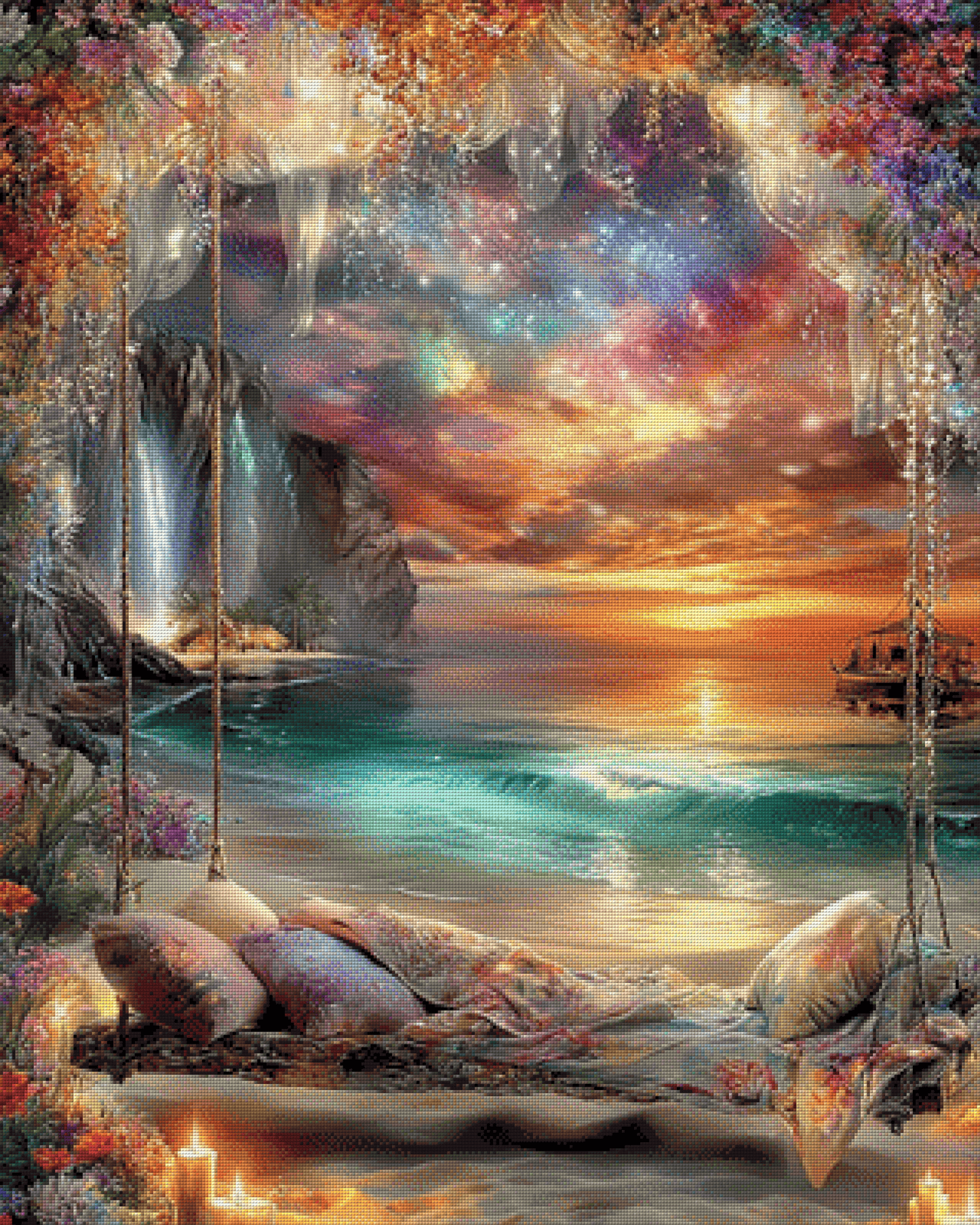 Diamond Painting "Sonnenkuss" by Maggie, 80x110 cm, 345 Farben, Vorbestellung