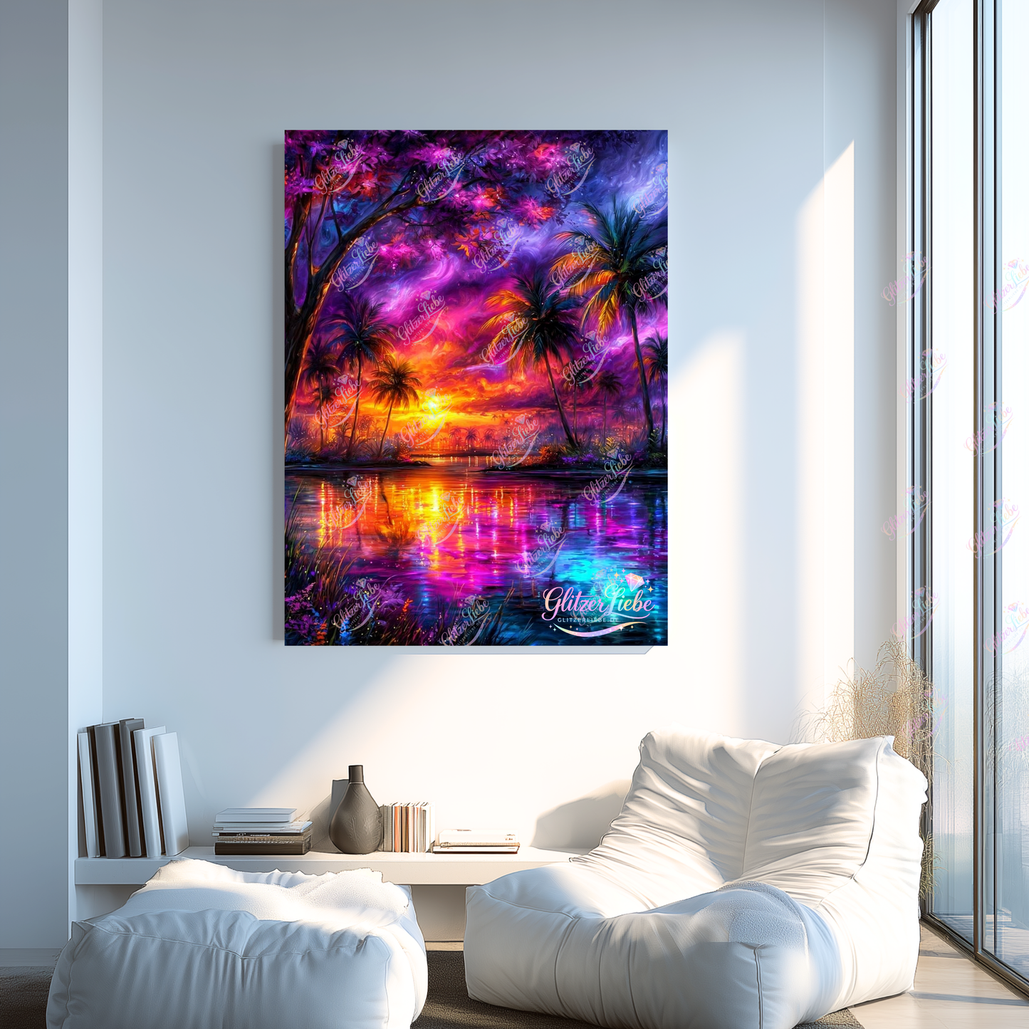 Diamond Painting „Sunset Dream" by Ray Spark 75x90cm mit 241 Farben, Vorbestellung