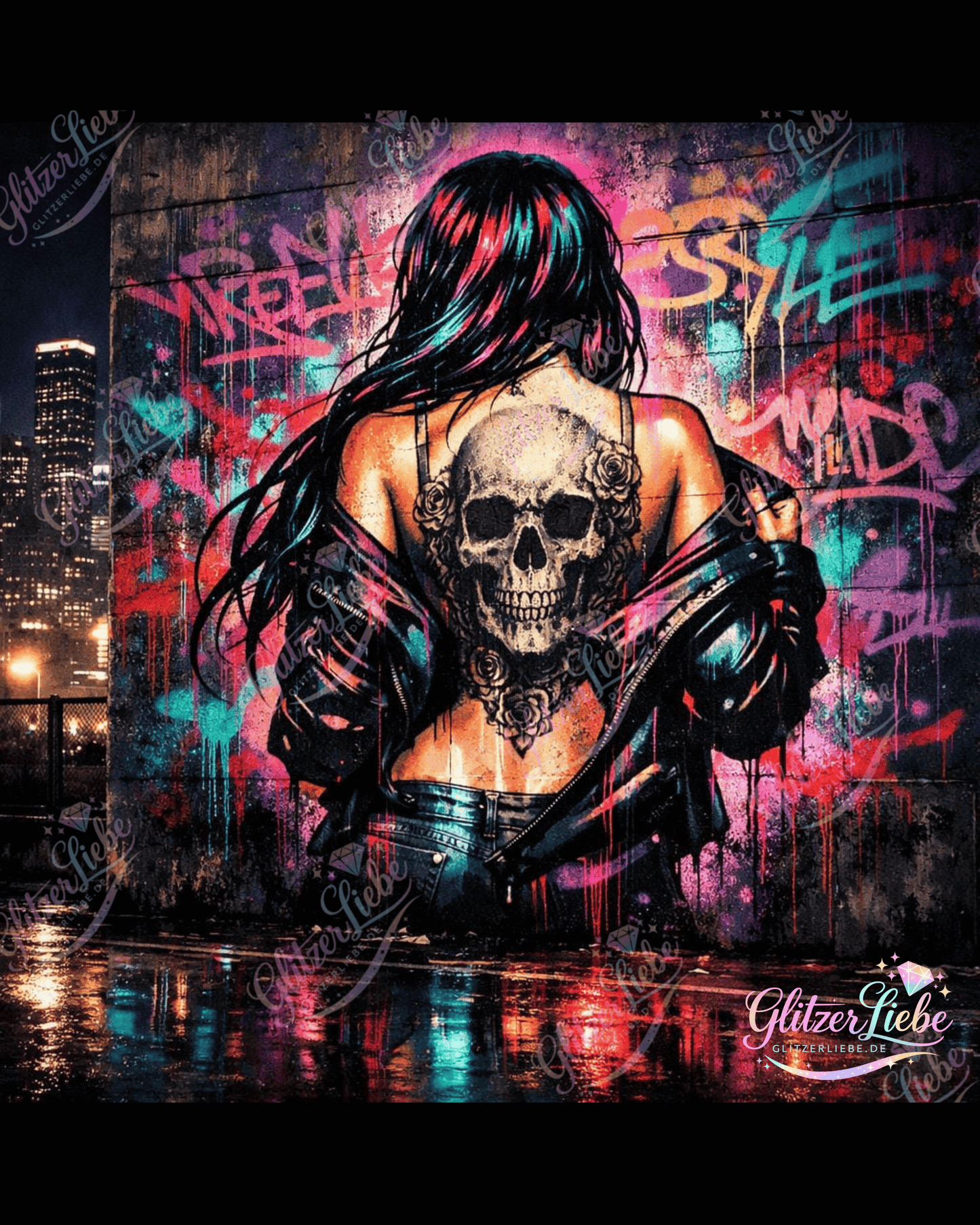 Diamond Painting "Neon Rebel" by ALKIRA 85x85 cm mit 375 Farben, Vorbestellung