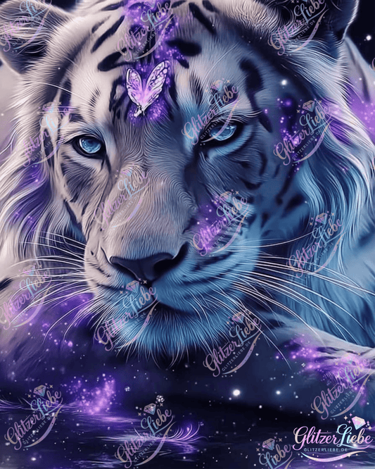 Diamond Painting "Mystic Tiger" by Andastra_DP_AI_Art, 60x90 cm, 113 Farben, Vorbestellung