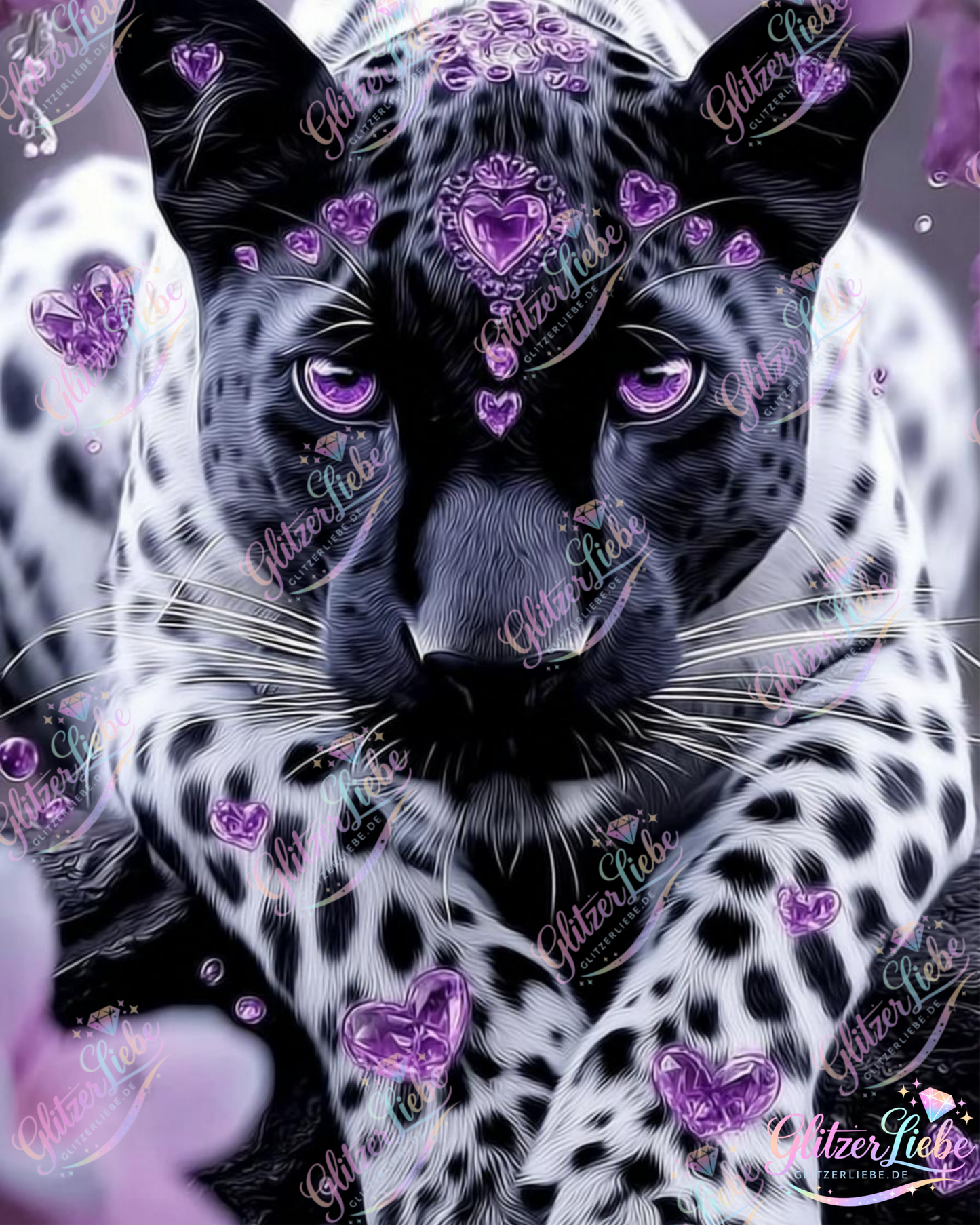 Diamond Painting "Violet Majesty" by Andastra_DP_AI_Art, 60x90 cm, 75 Farben, Vorbestellung