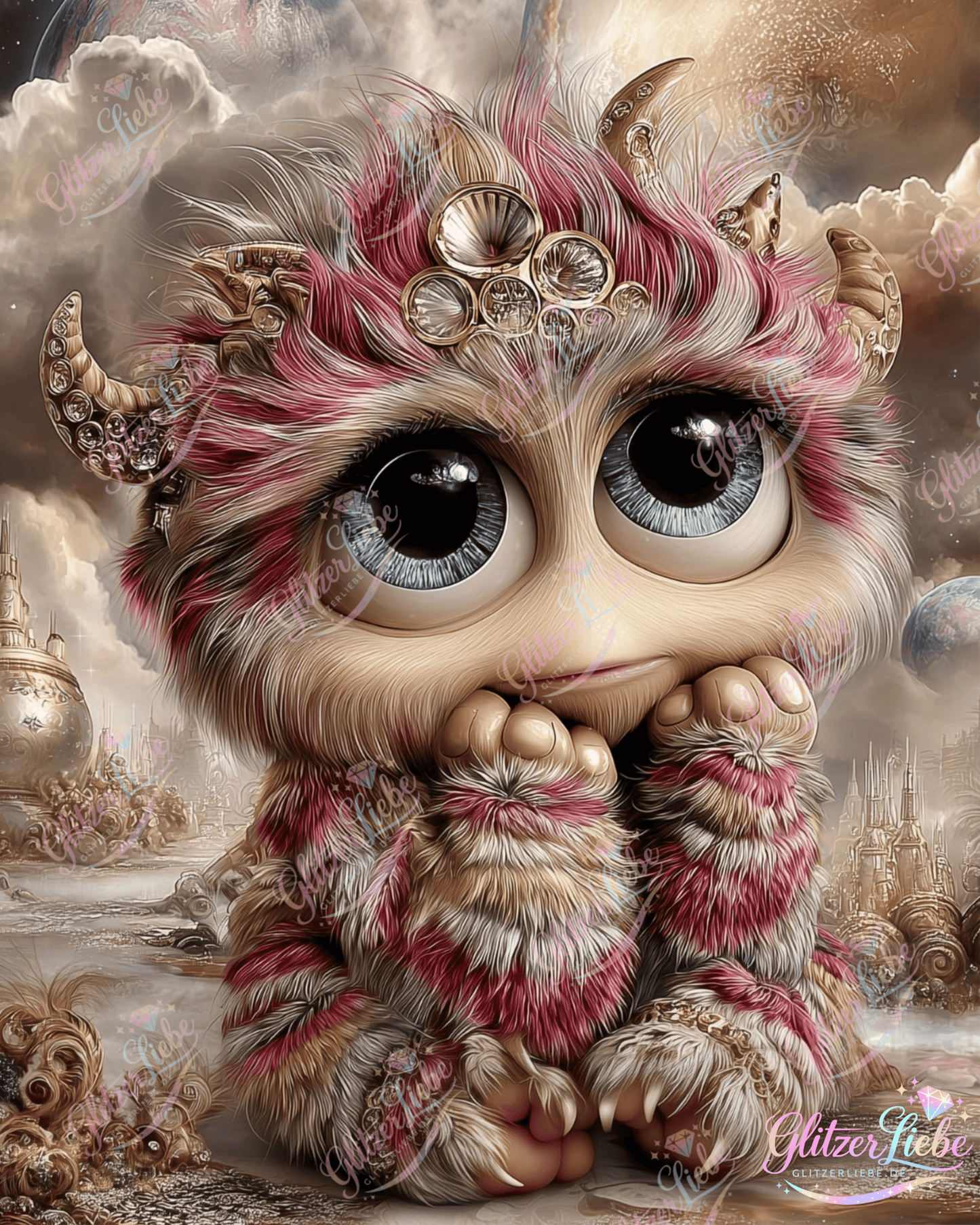 Diamond Painting "Moriel" by CleoDora, 60x80 cm, 143 Farben, Vorbestellung