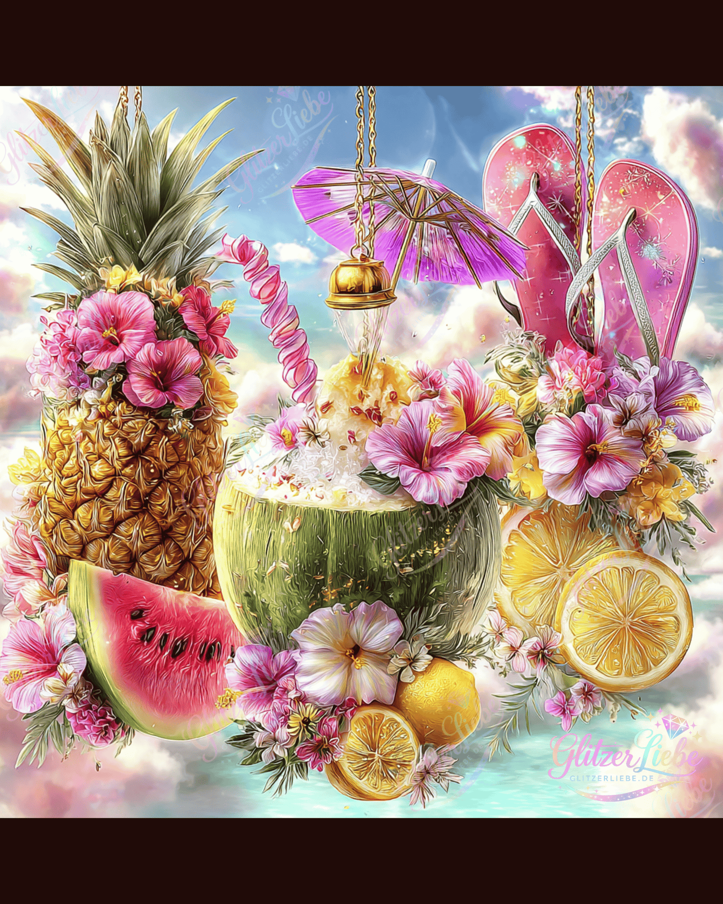 Diamond Painting "Summerfeeling" by Lisa Morgan 80x80 cm, 320 Farben, Vorbestellung