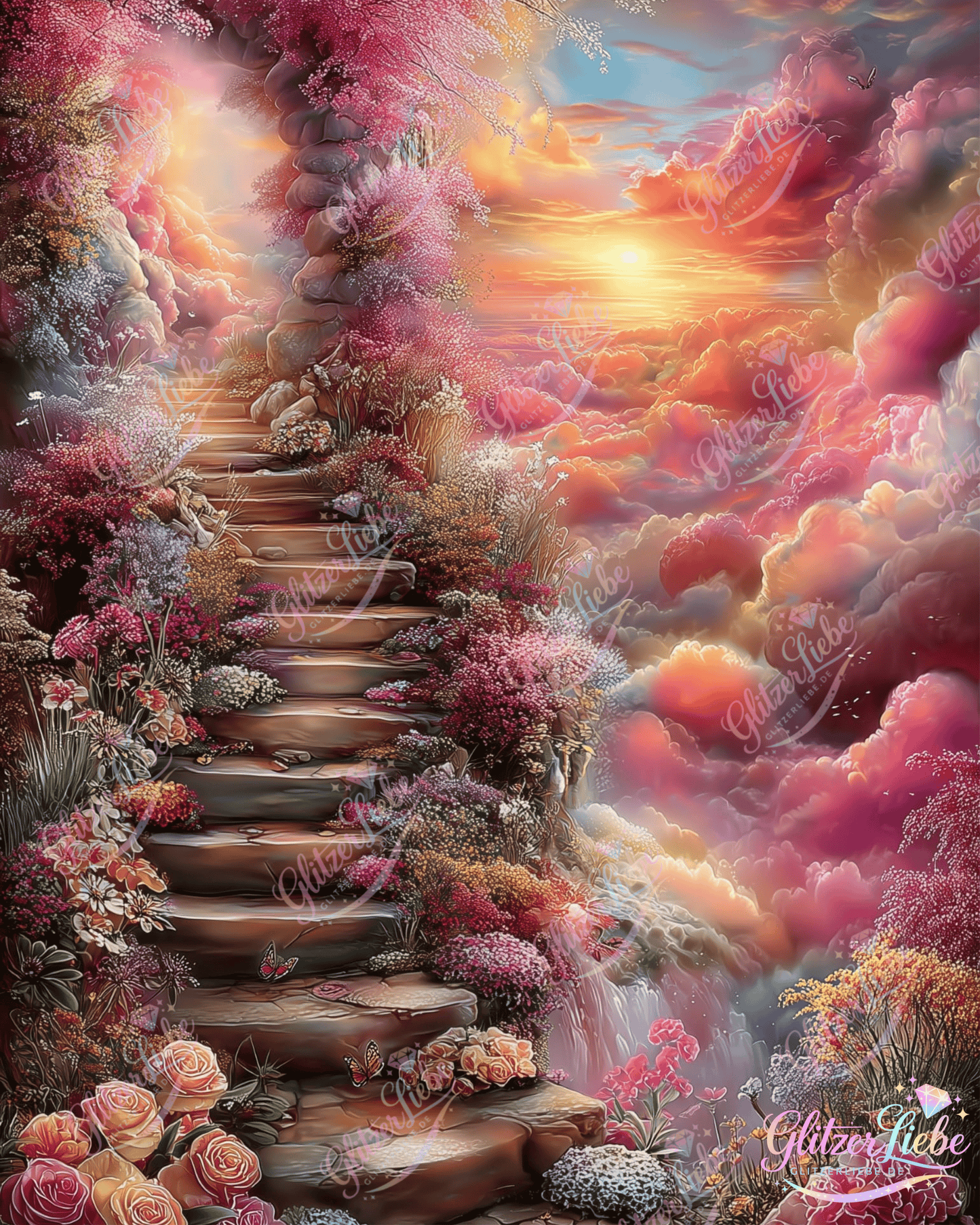 Diamond Painting "Heaven" by CleoDora, 75x100 cm mit 298 Farben, Vorbestellung