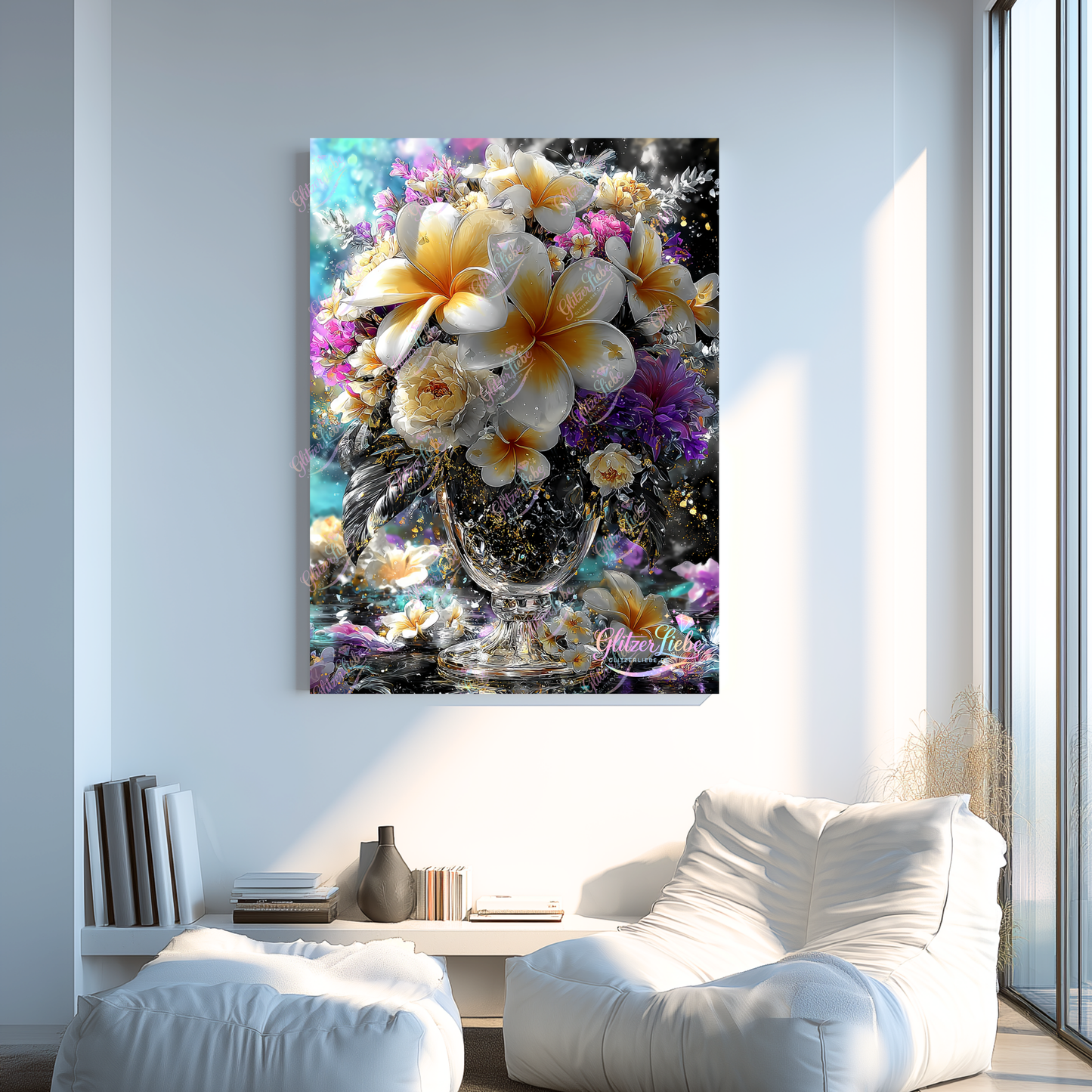 Diamond Painting "Blumenbouquet" by Lisa Morgan, 70x90 cm, 218 Farben, Vorbestellung