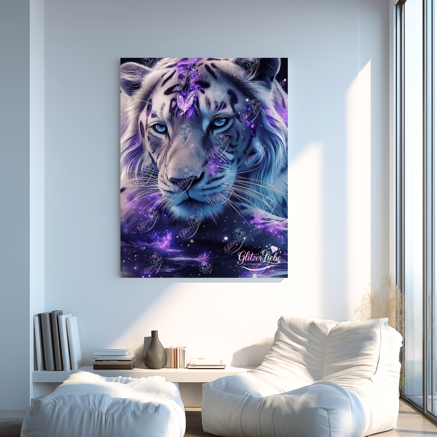 Diamond Painting "Mystic Tiger" by Andastra_DP_AI_Art, 60x90 cm, 113 Farben, Vorbestellung
