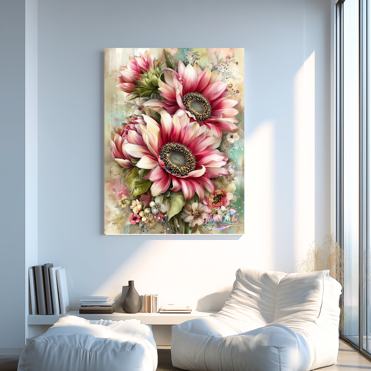 Diamond Painting "Traum in pink" by CleoDora, 80x110 cm, 309 Farben, Vorbestellung