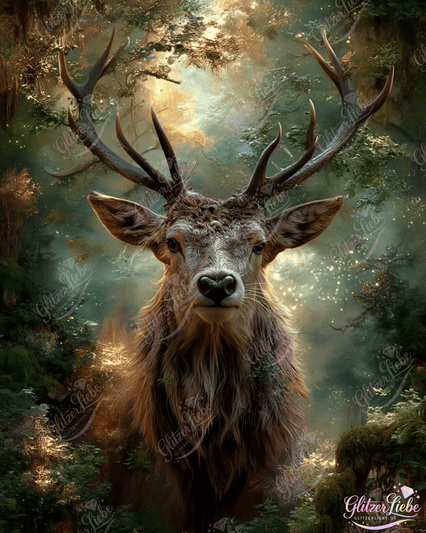 Diamond Painting "Geist der alten Wälder" byManuVany A.i (Waldgeister-Serie mit @maggie), 60x80 cm, 168 Farben, Vorbestellung