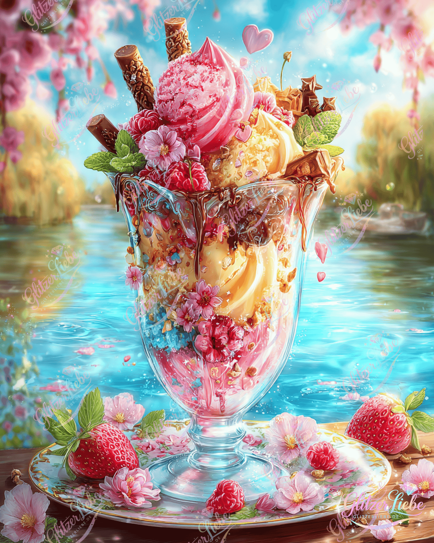 Diamond Painting "Eiszeit" by Lisa Morgan, 60x80 cm, 220 Farben, Vorbestellung