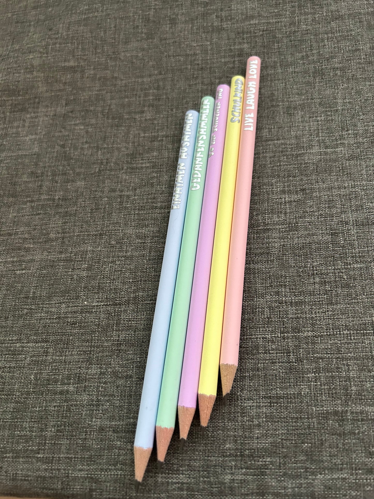 Bleistifte pastellfarben mit Personalisierung