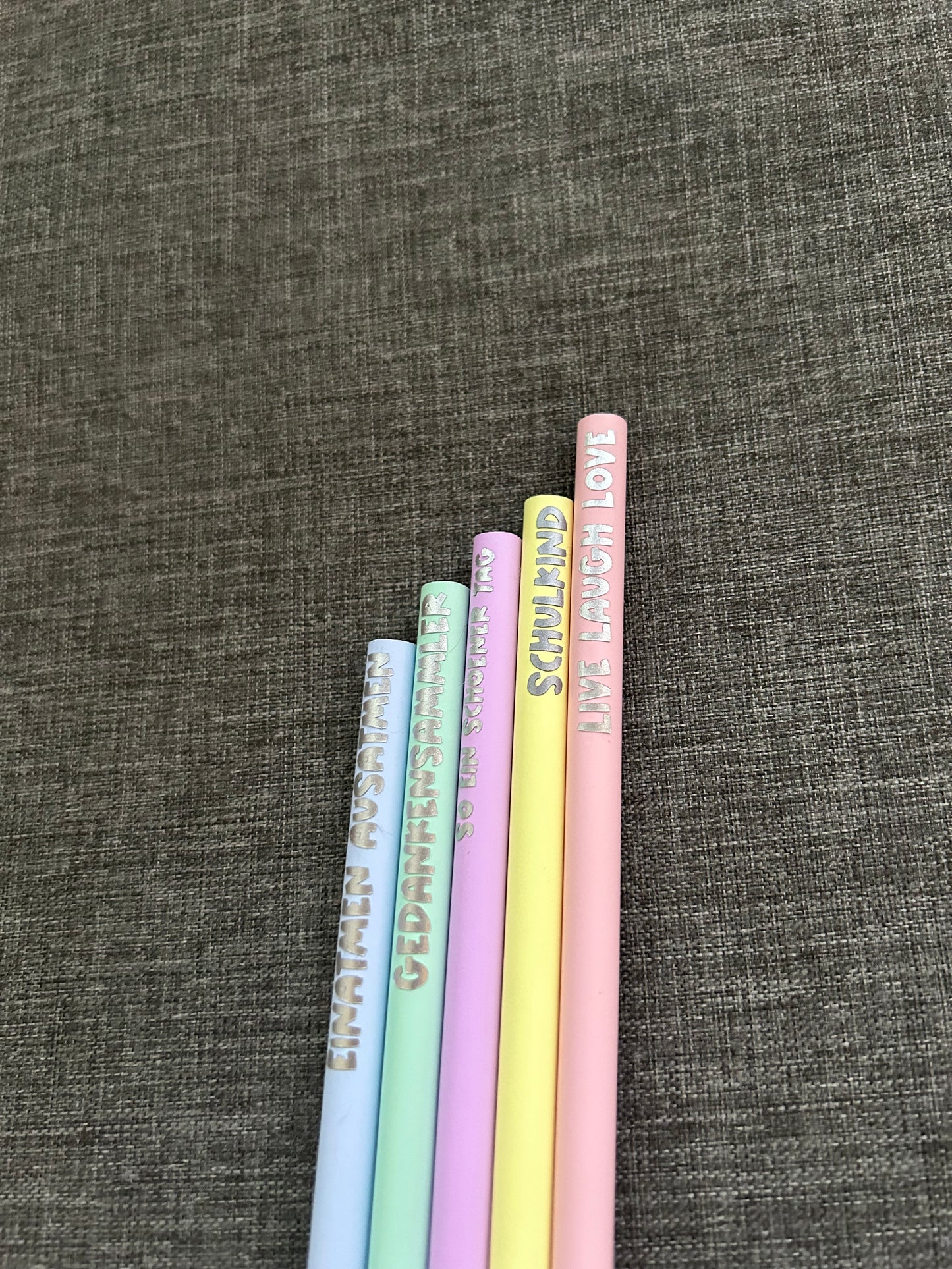 Bleistifte pastellfarben mit Personalisierung
