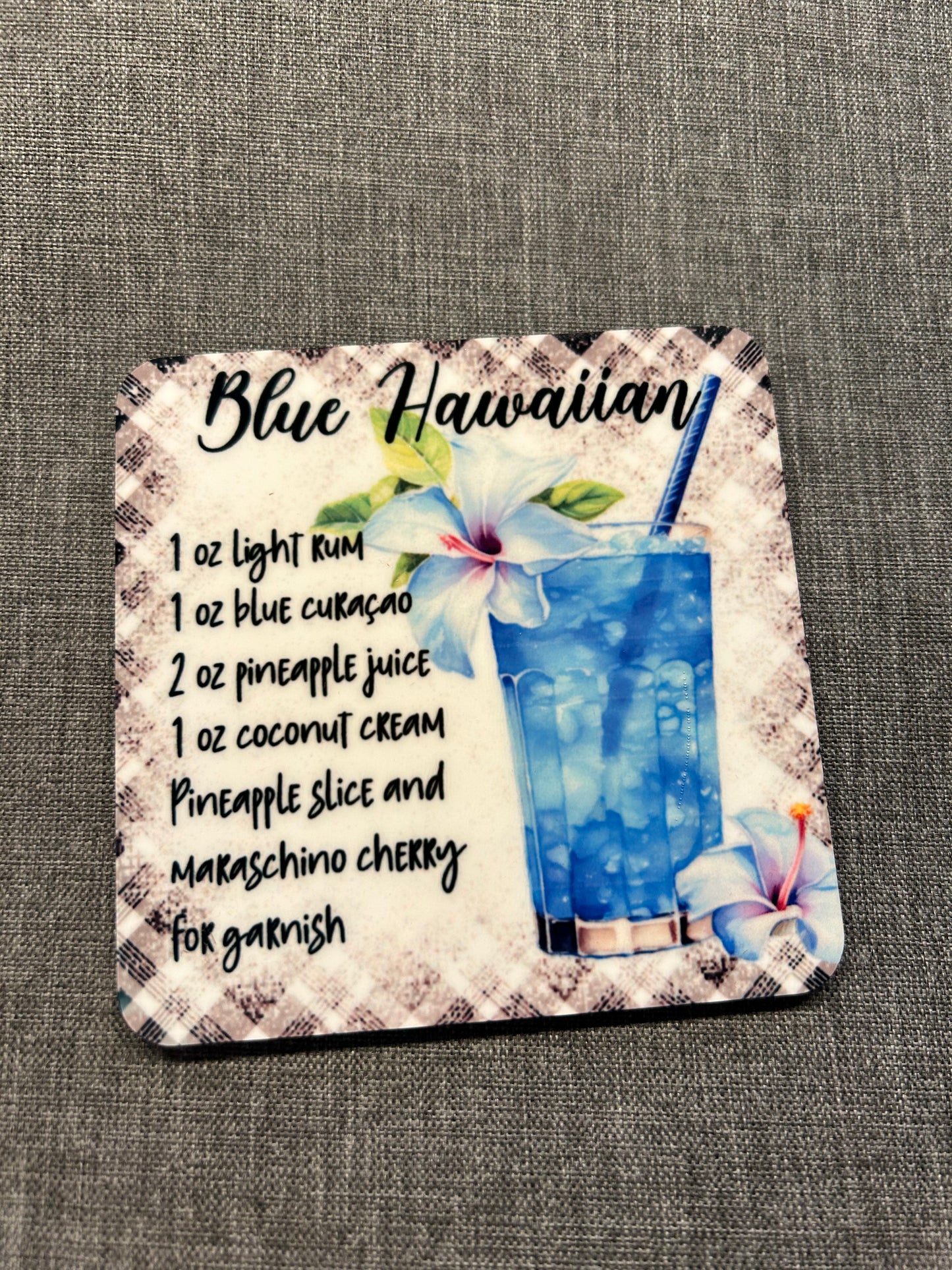 Tassen/Glasuntersetzer sublimiert "Blue Hawaii"