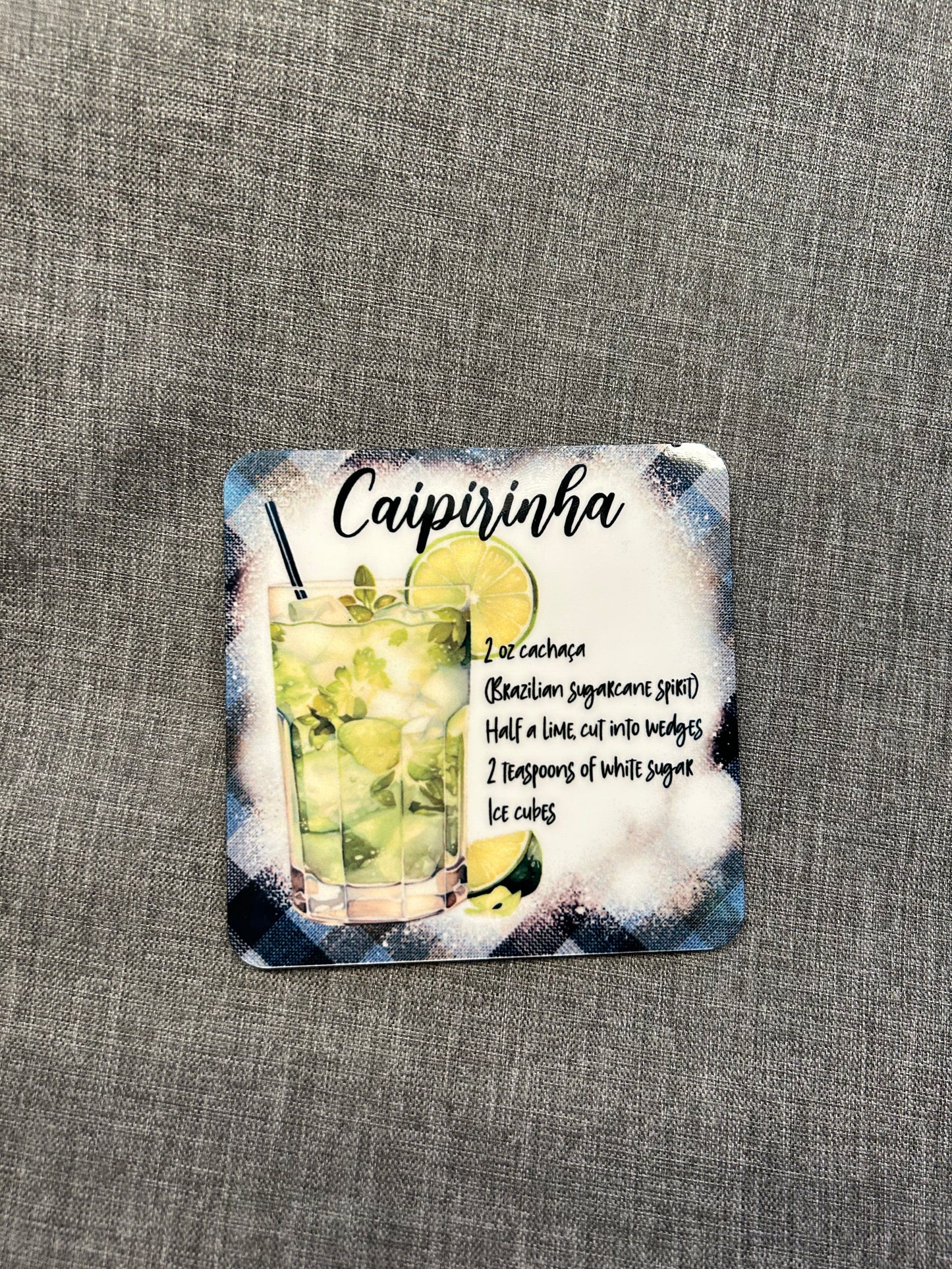 Tassen/Glasuntersetzer sublimiert "Caipirinha"