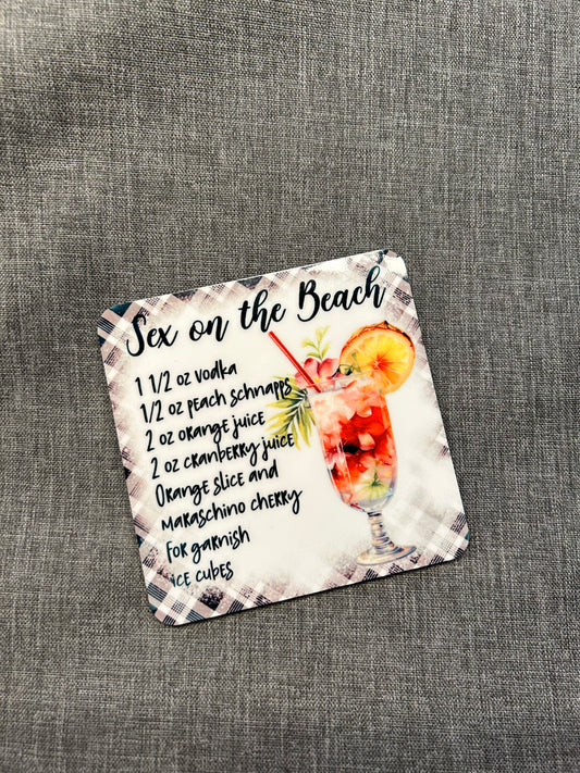 Tassen/Glasuntersetzer sublimiert "Sex on the Beach"