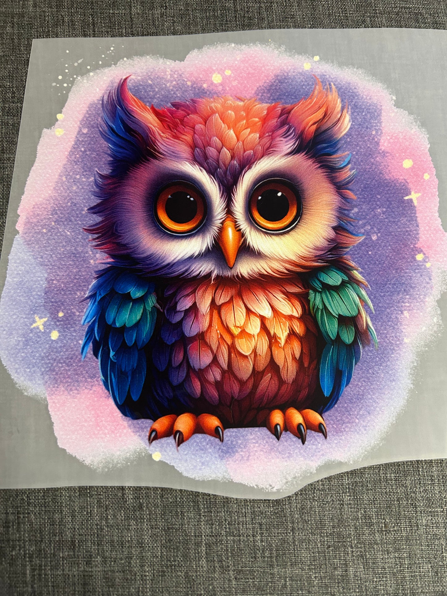 Bügelbild "Eule bunt"