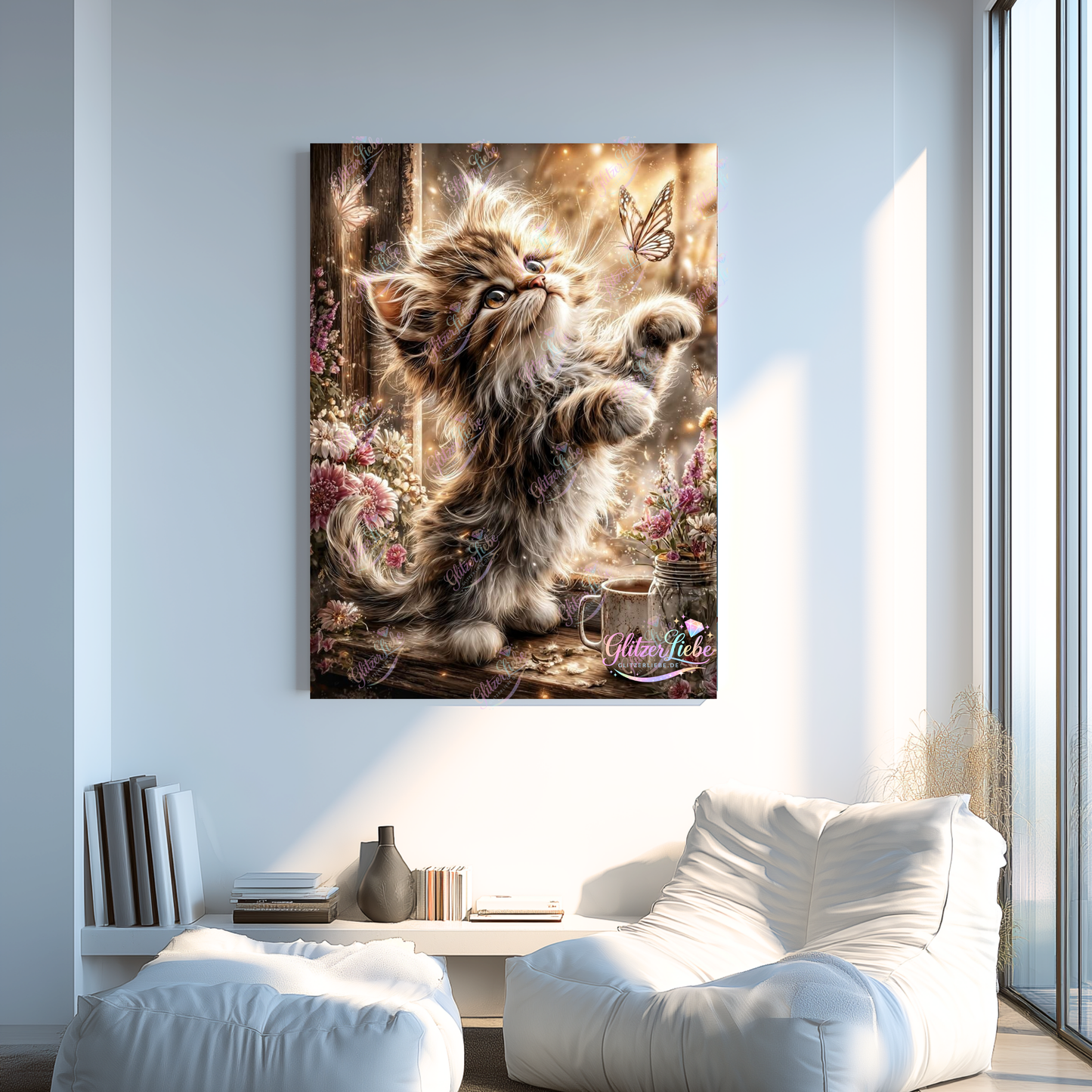 Diamond Painting "Tanz mit den Schmetterlingen" by Ray Spark, 60x75 cm, 187 Farben, Vorbestellung