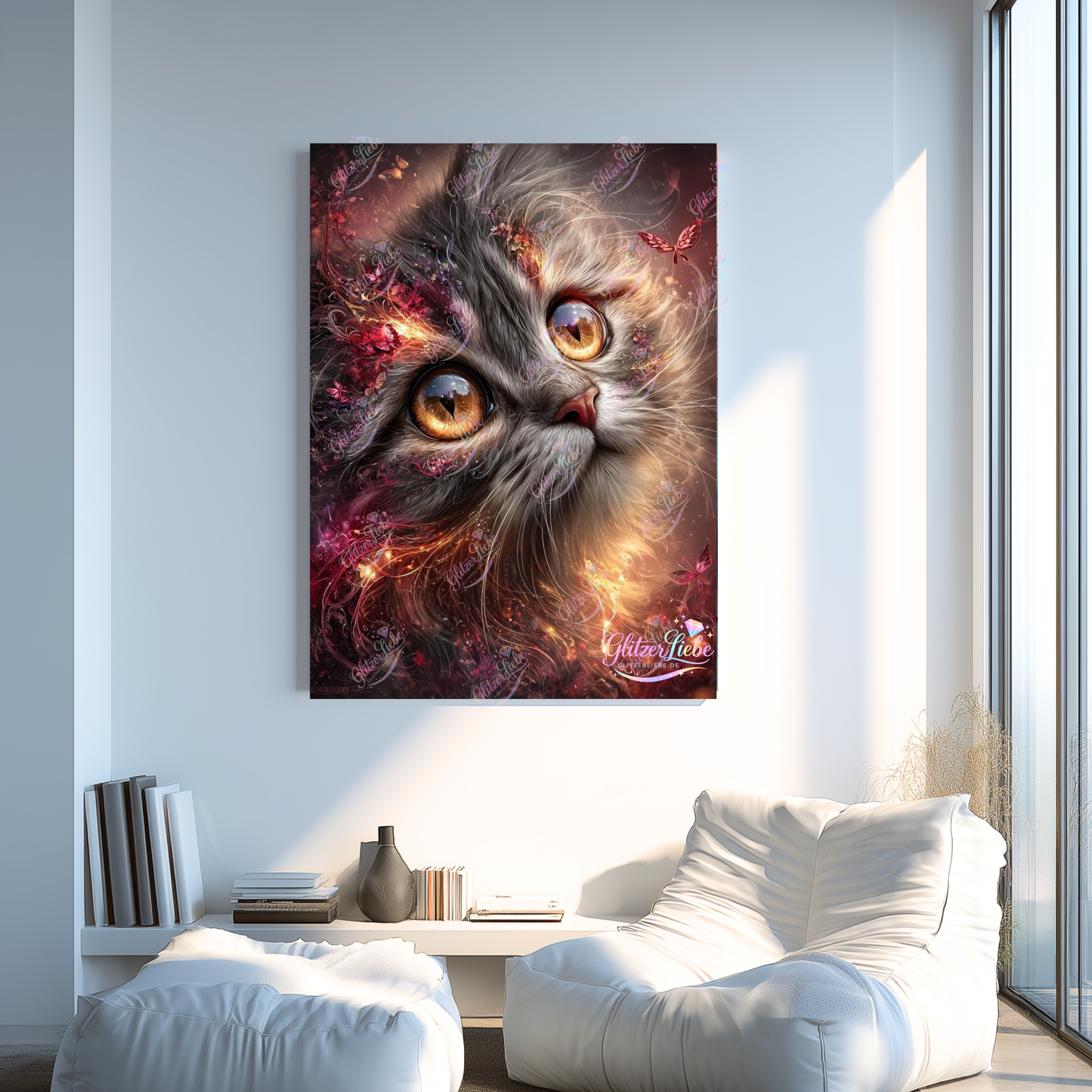 Diamond Painting "Samtpfote" by Ray Spark, 60x75 cm, 246 Farben, Vorbestellung