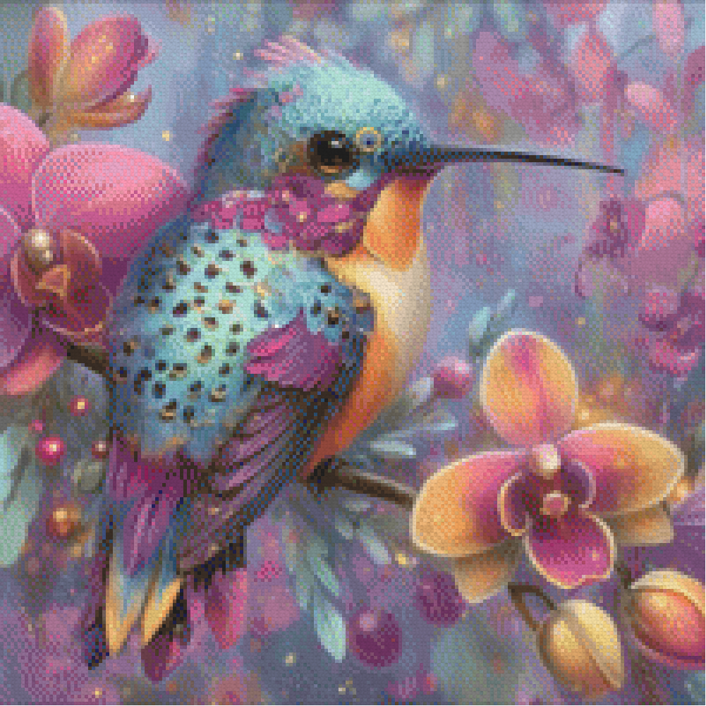 Diamond Painting "Nektar des Lichts" by CleoDora, 60x60 cm, 197 Farben, Vorbestellung