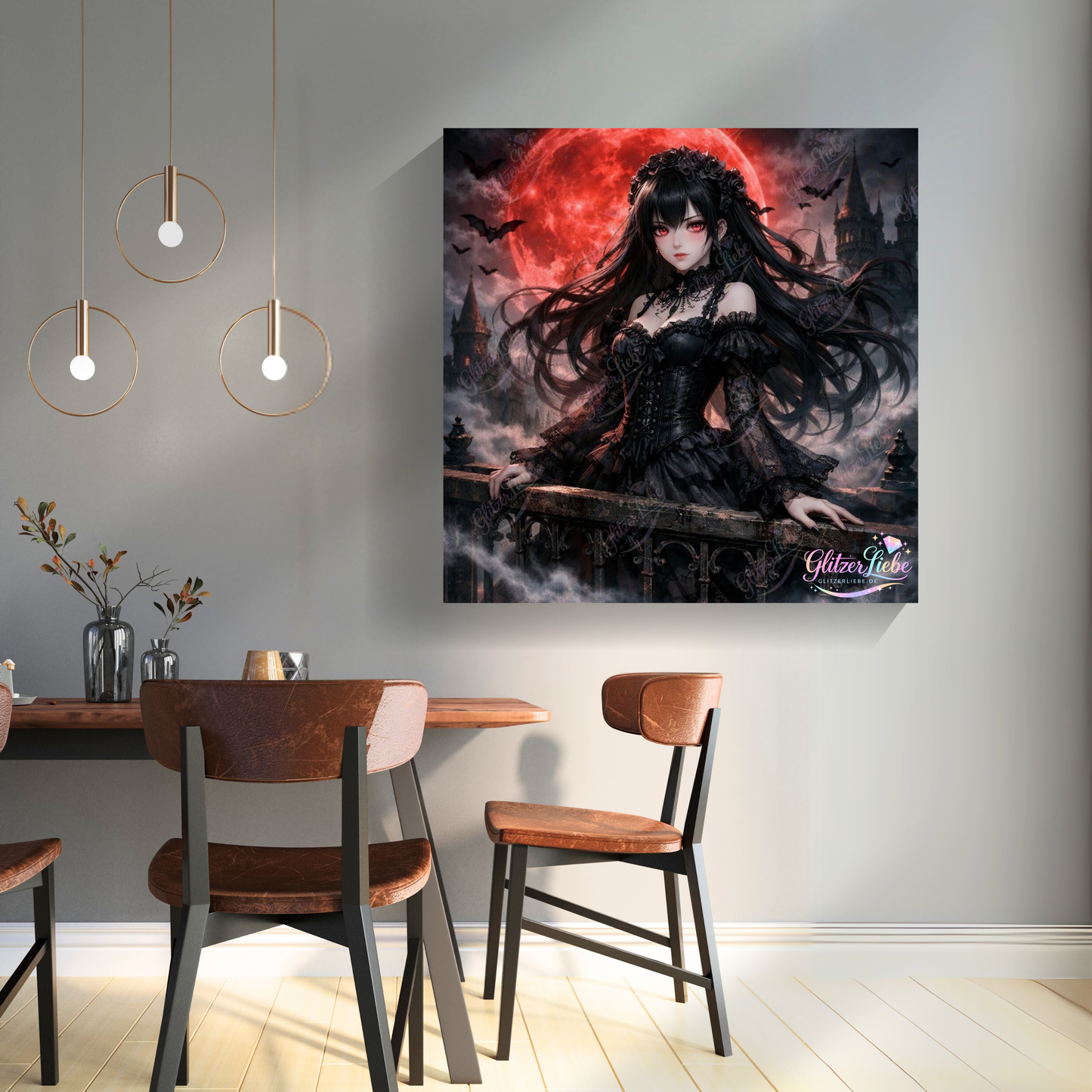 Diamond Painting "Blutmond-Gräfin" by ALKIRA 85x85 cm mit 80 Farben, Vorbestellung