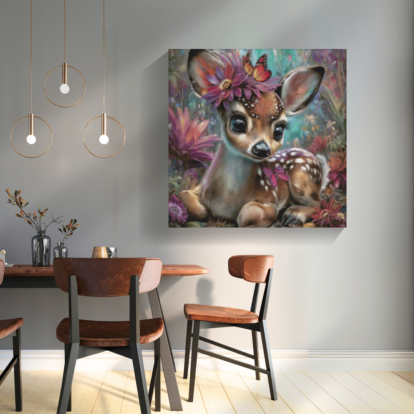 Diamond Painting "Waldflüstern" by CleoDora, 50x50 cm, 174 Farben, Vorbestellung