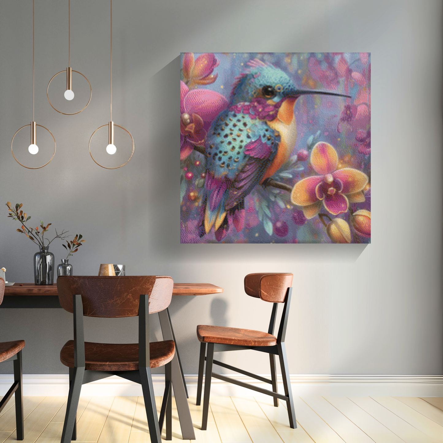 Diamond Painting "Nektar des Lichts" by CleoDora, 60x60 cm, 197 Farben, Vorbestellung