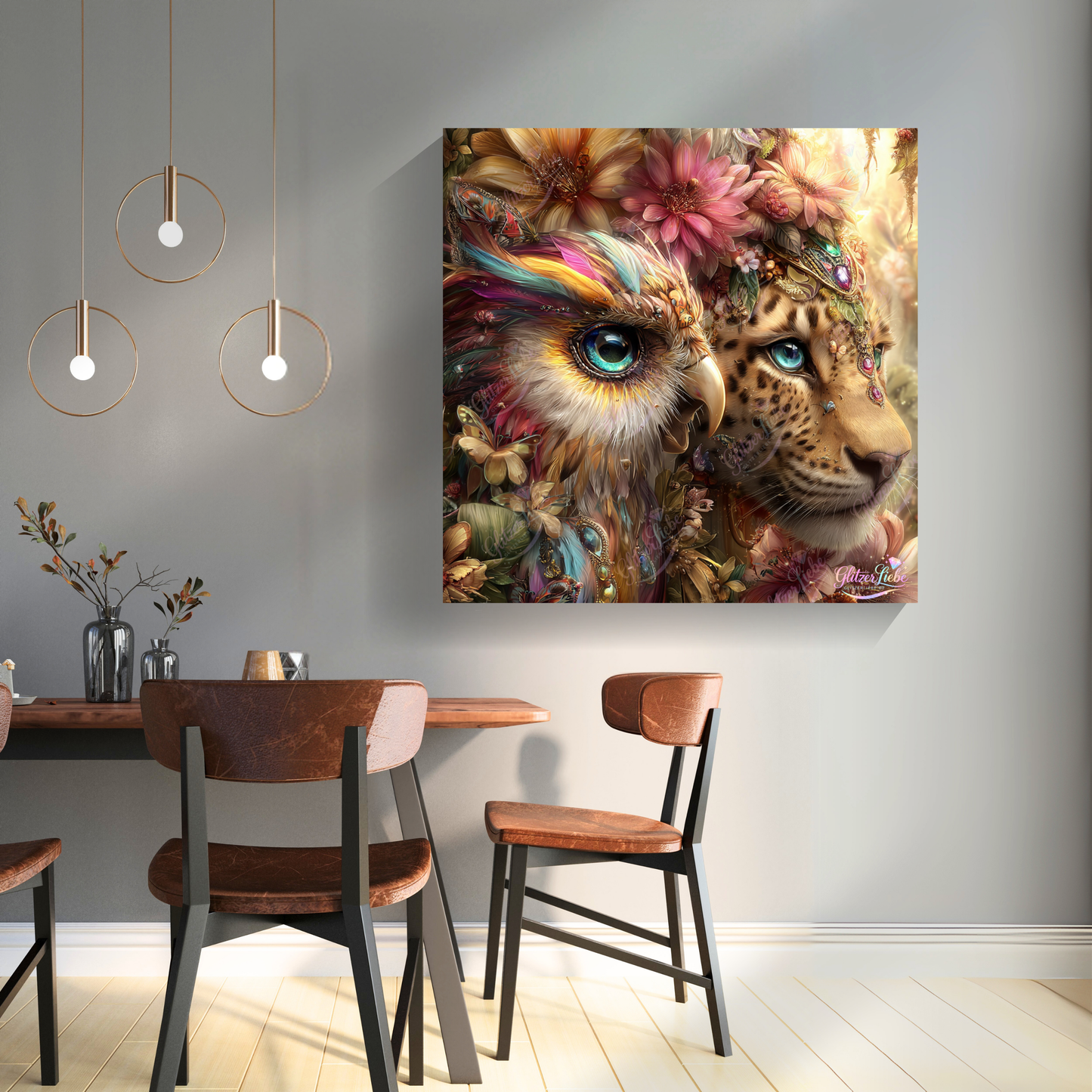 Diamond Painting "Augen der Wildnis" by Lisa Morgan in 80x80 cm, 200 Farben, Vorbestellung
