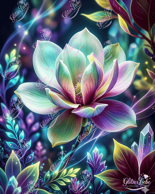 Diamond Painting "Crystal Blooms" by Mistelchens_Arts in 75x100 cm, 319 Farben