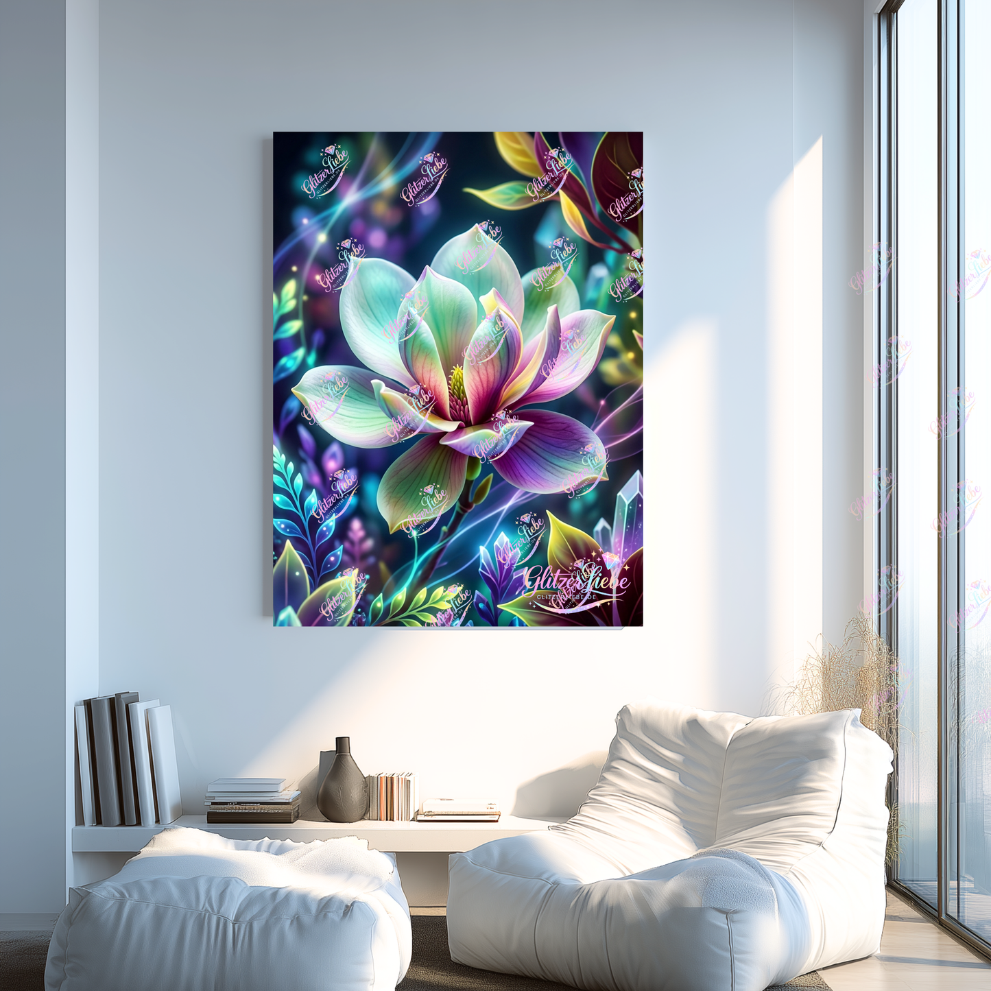 Diamond Painting "Crystal Blooms" by Mistelchens_Arts in 75x100 cm, 319 Farben