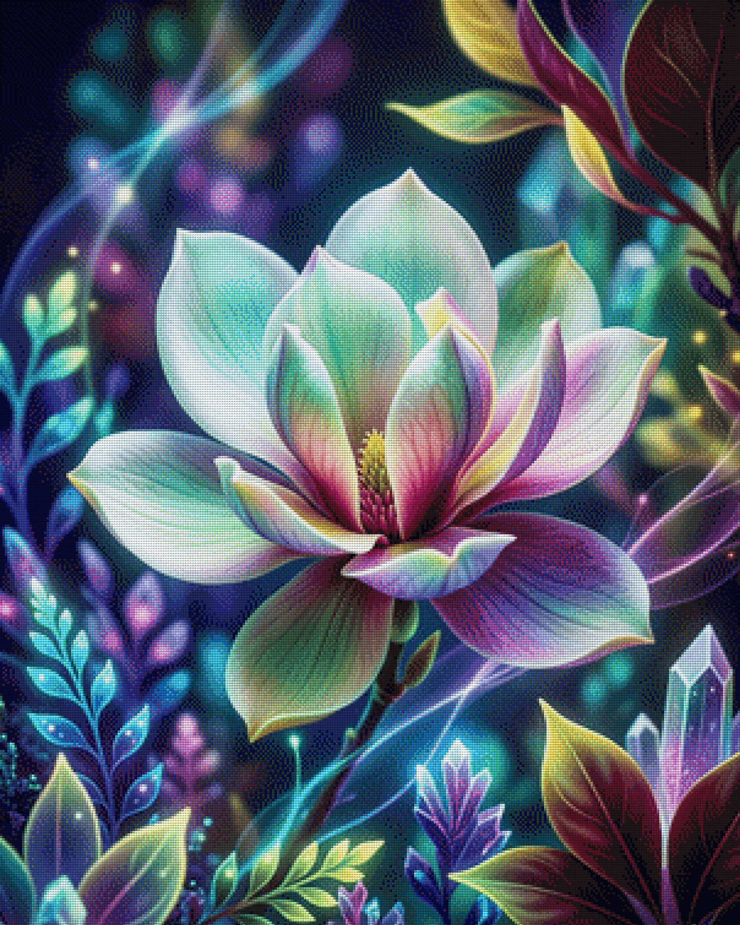 Diamond Painting "Crystal Blooms" by Mistelchens_Arts in 75x100 cm, 319 Farben
