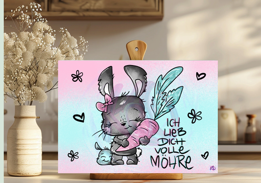 "Möhrchen" Glas-Schneidebrett in 2 Größen